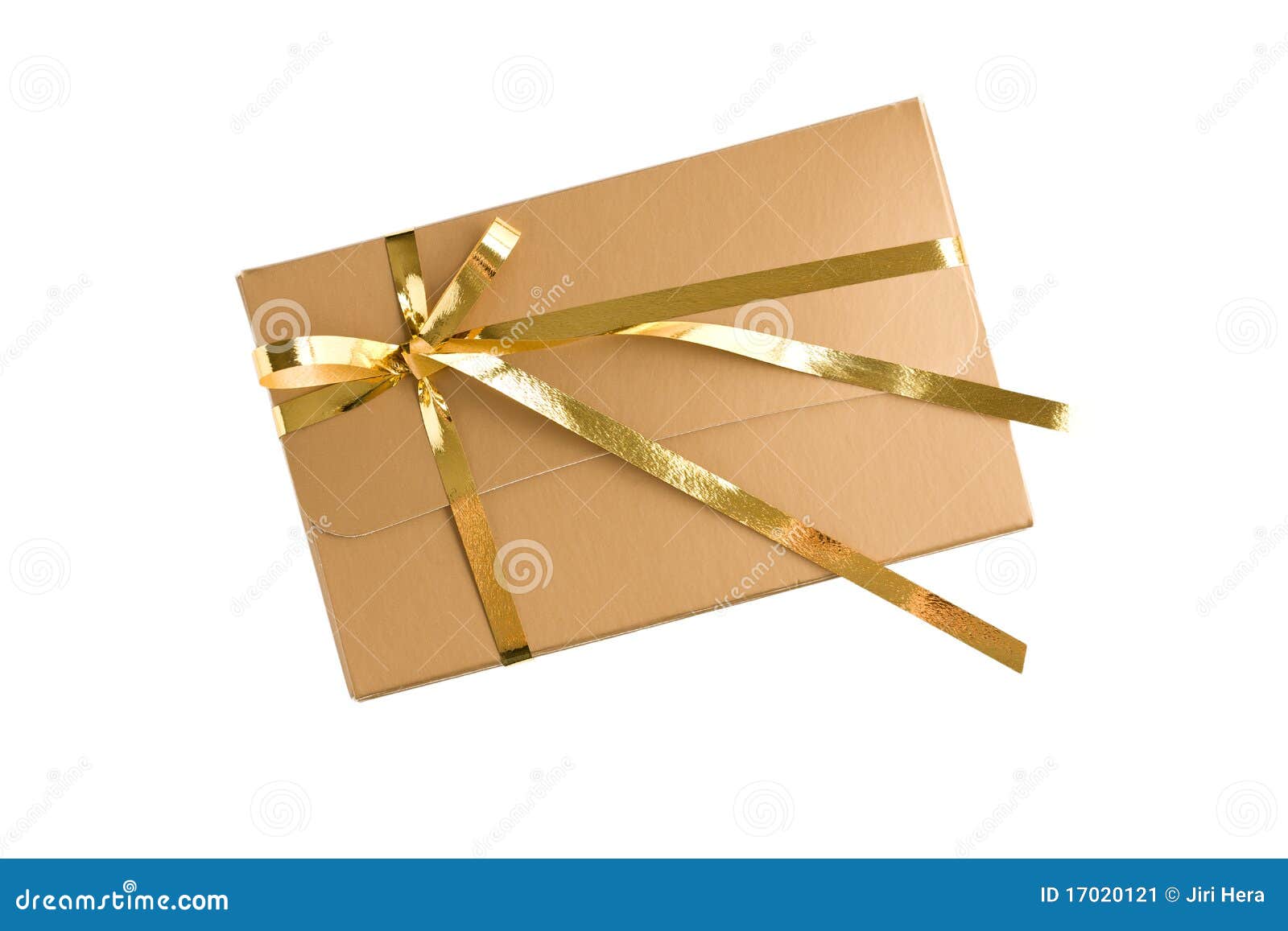 Gold wrapped gift stock image. Image of anniversary, decoration 17020121