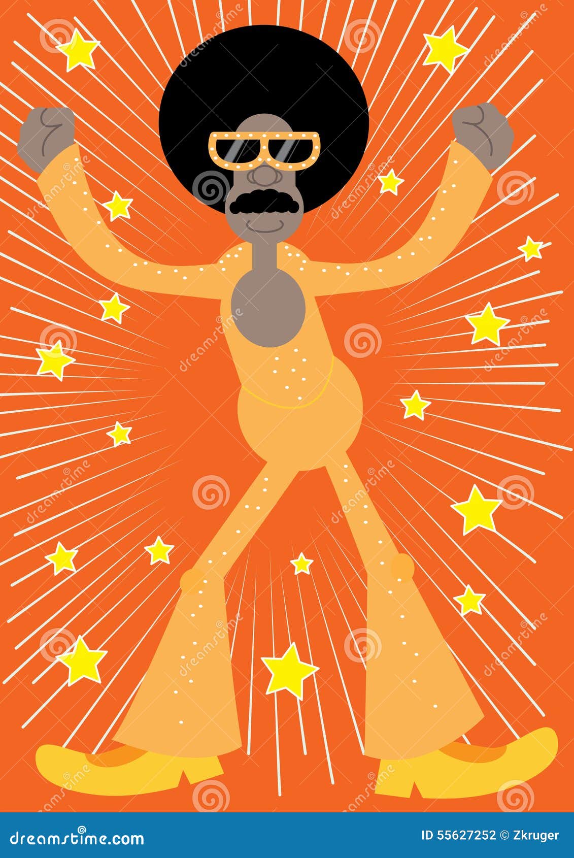 Golden Age of Retro Music Disco Dancing Stock Vector Illustration of