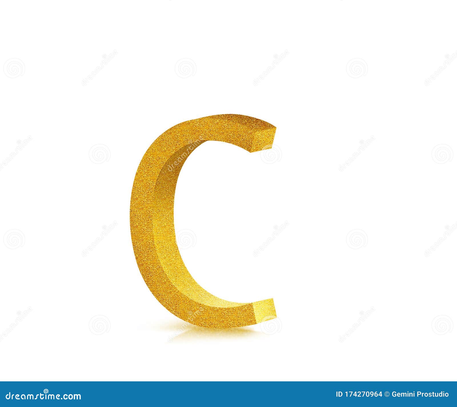 Golden Alphabetic Letters A To Z And Numbers 1 To 0 3d Illustration