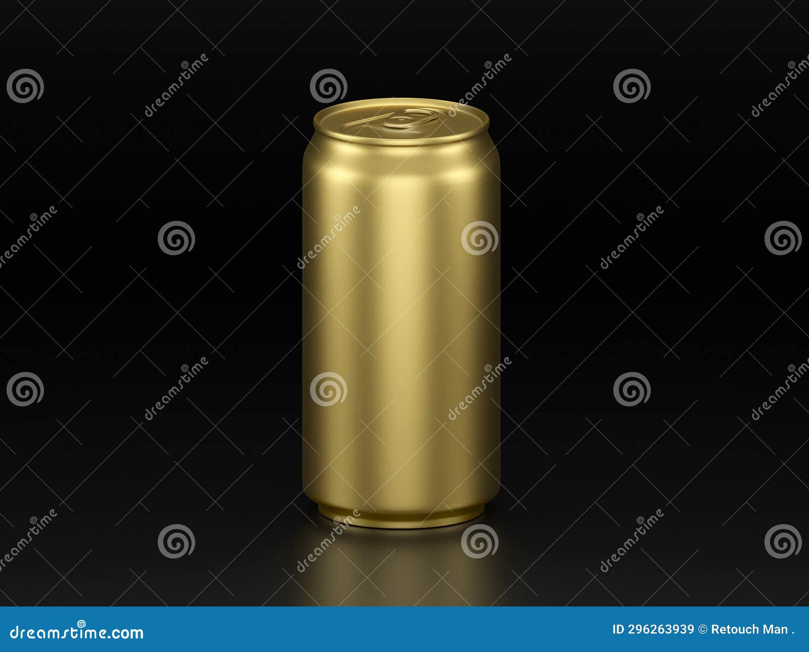 Golden Aluminium Cans on Black Background Stock Image Image of