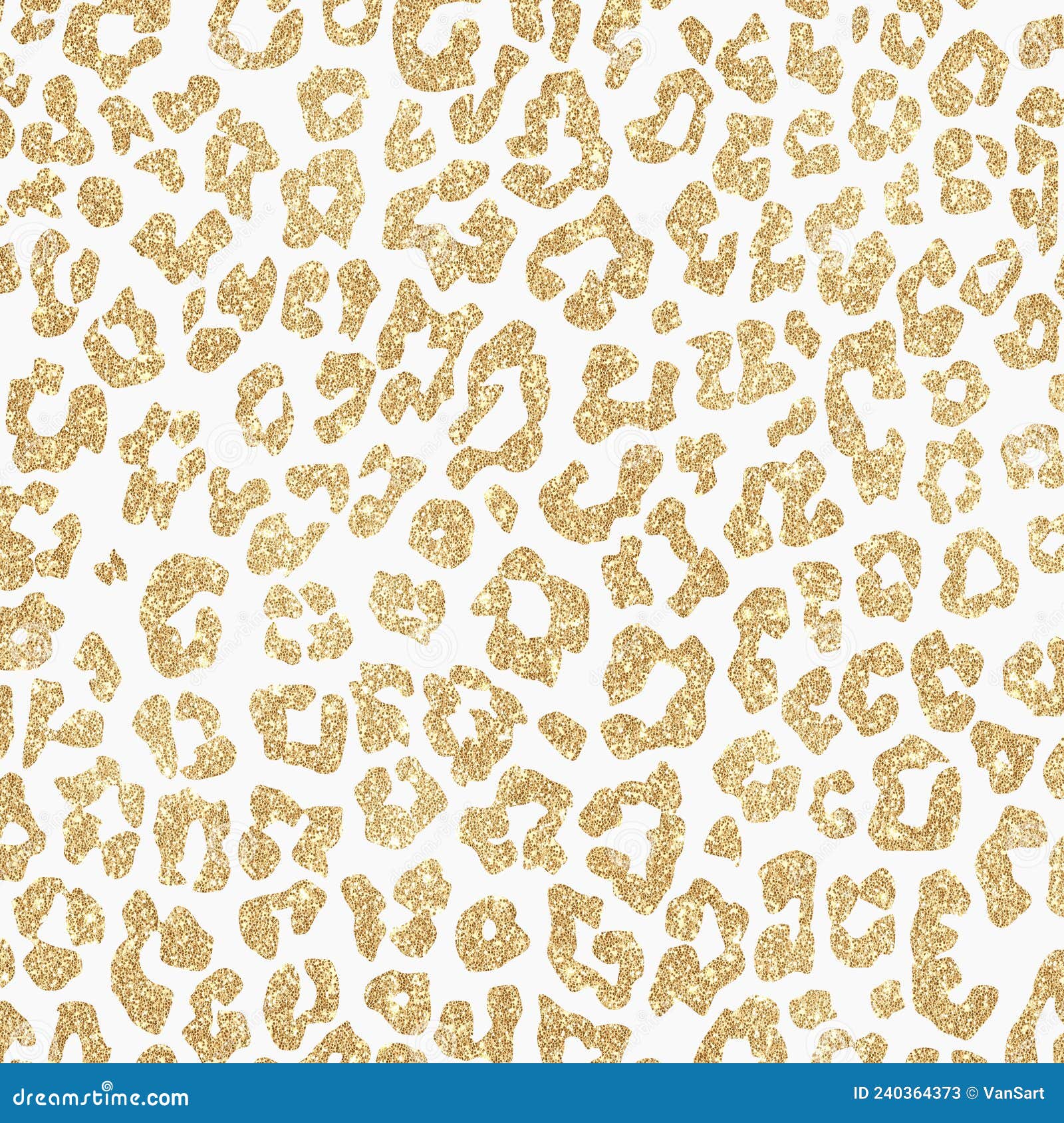 Golden Animal Print Glitter Pattern on White Background Texture ...