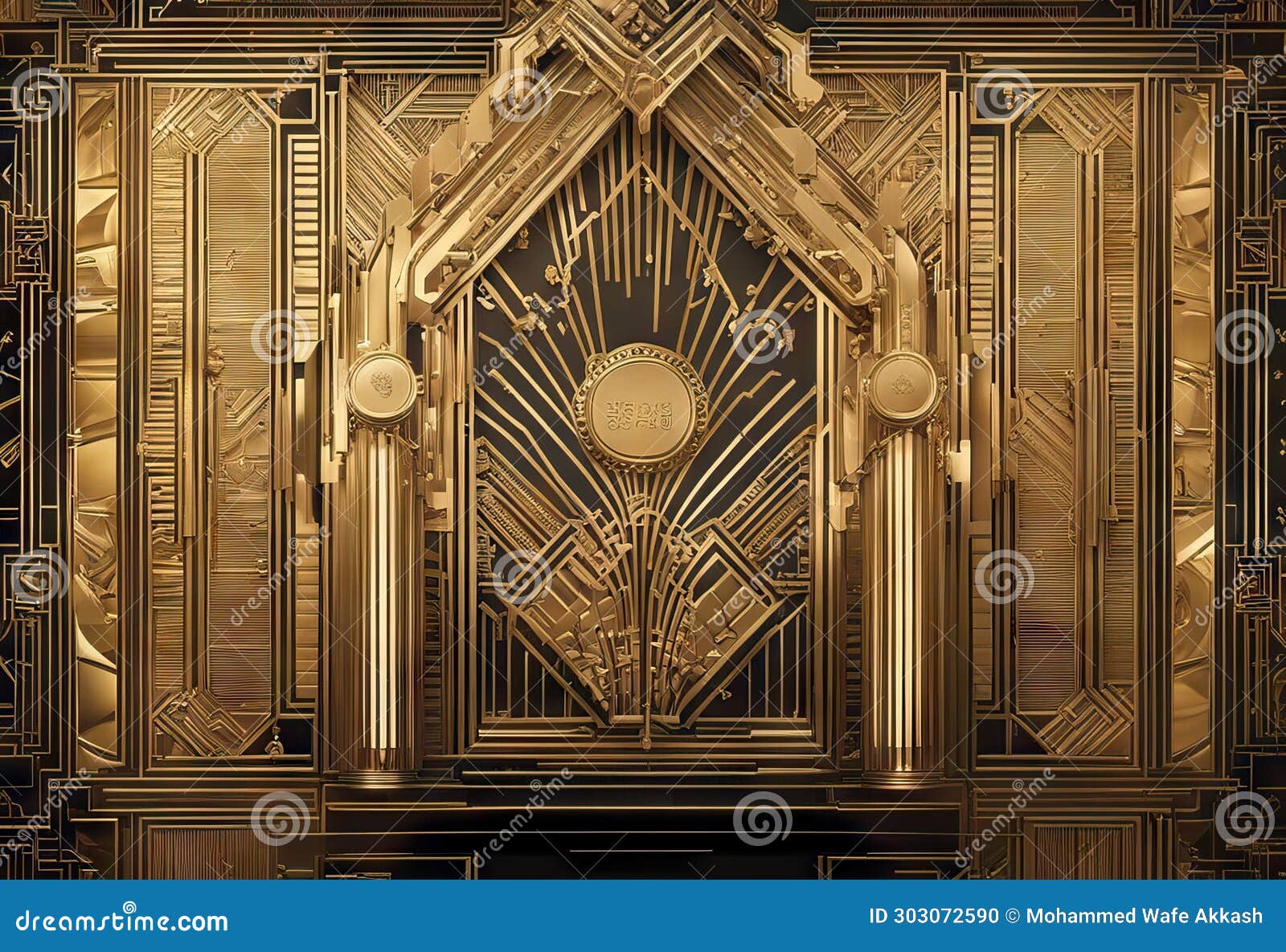 golden anniversary card in art deco style stock videobackgrounds 1920 1929 art deco royalty