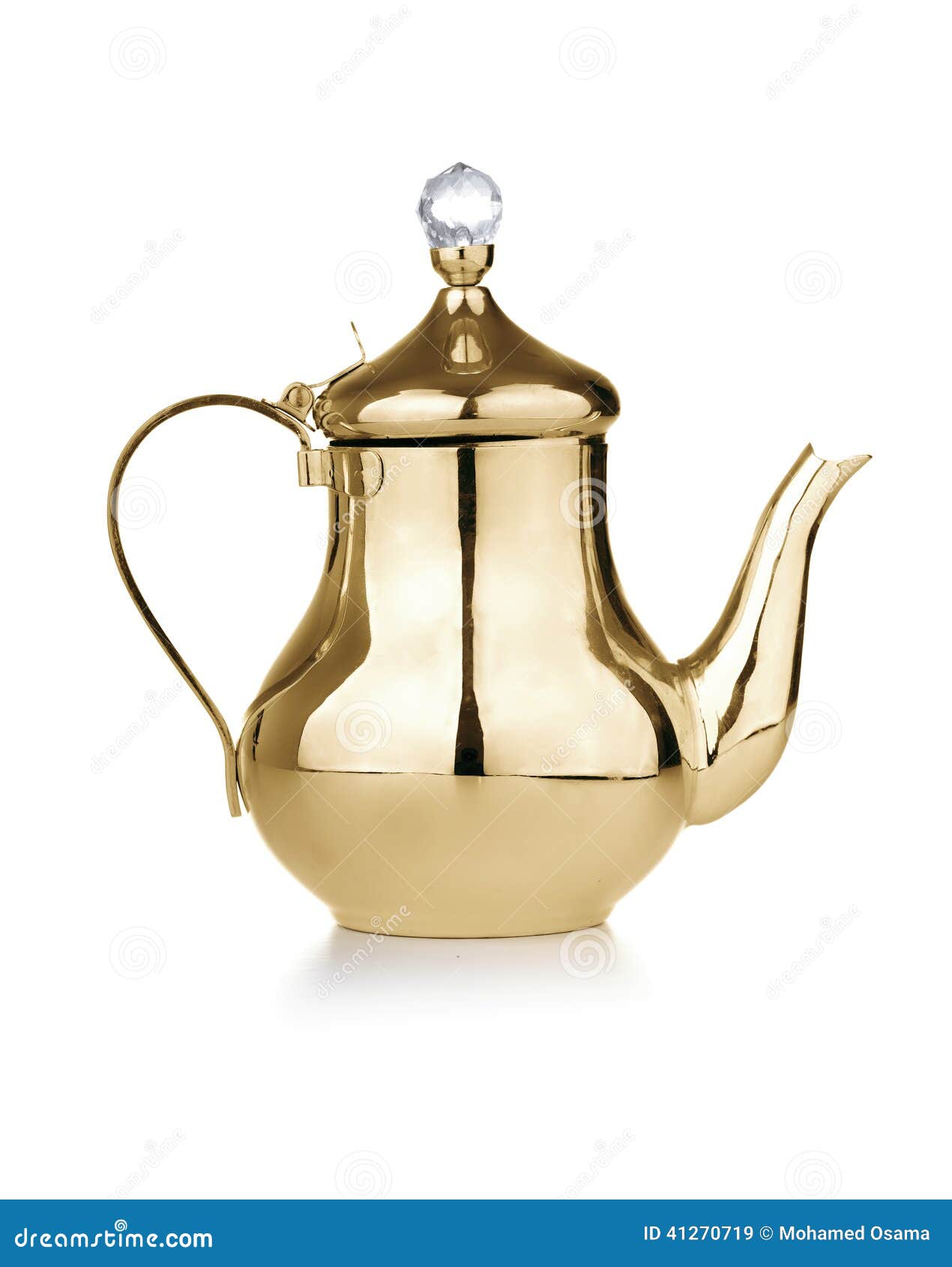 Golden Antique Teapot stock image. Image of paint, antique 41270719