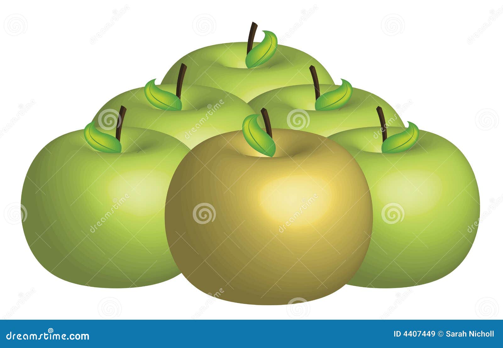 Golden Apple stock illustration. Illustration of apples 4407449