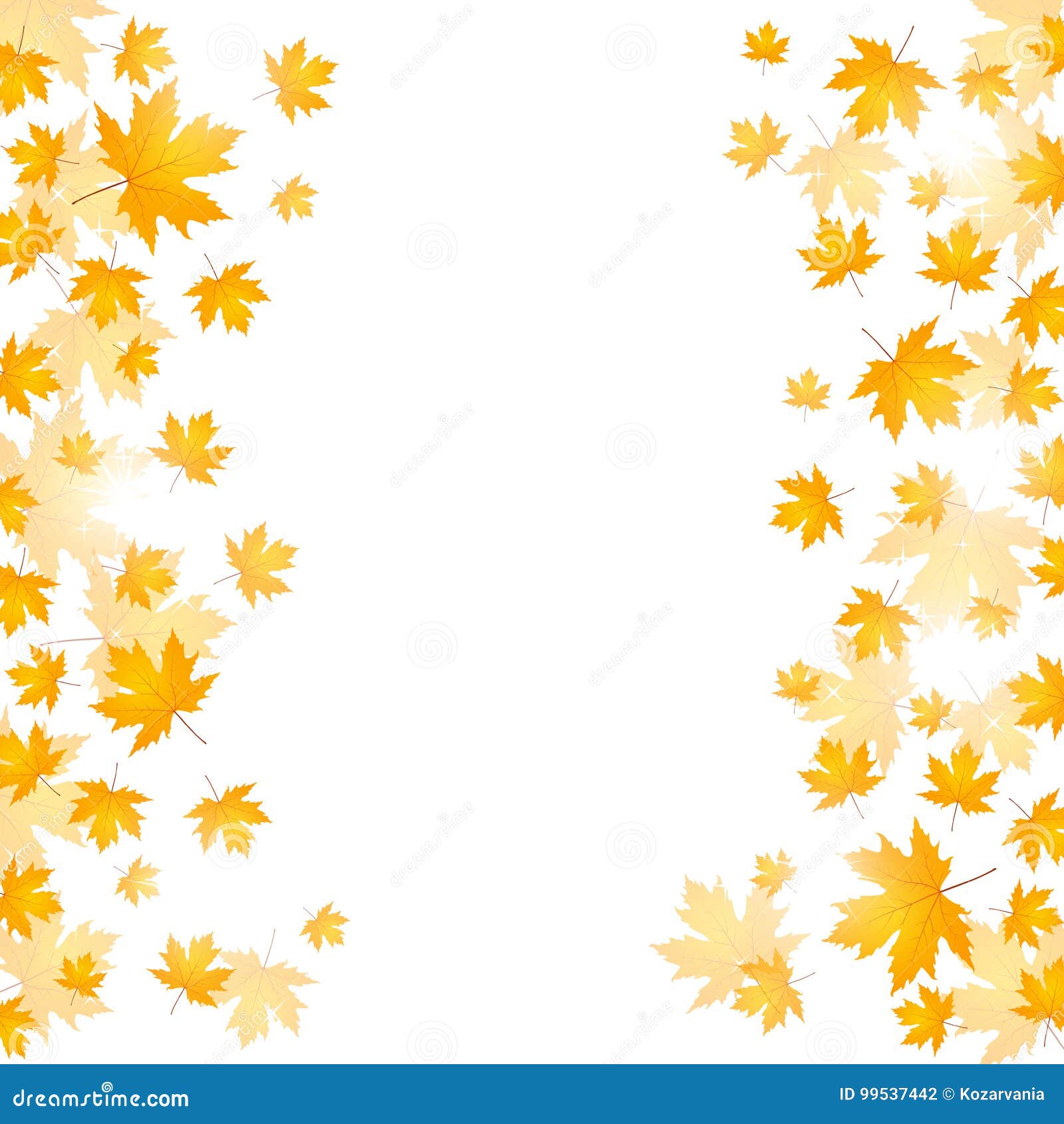 Golden Autumn Leaves Stock Vector Illustration Of Background 99537442