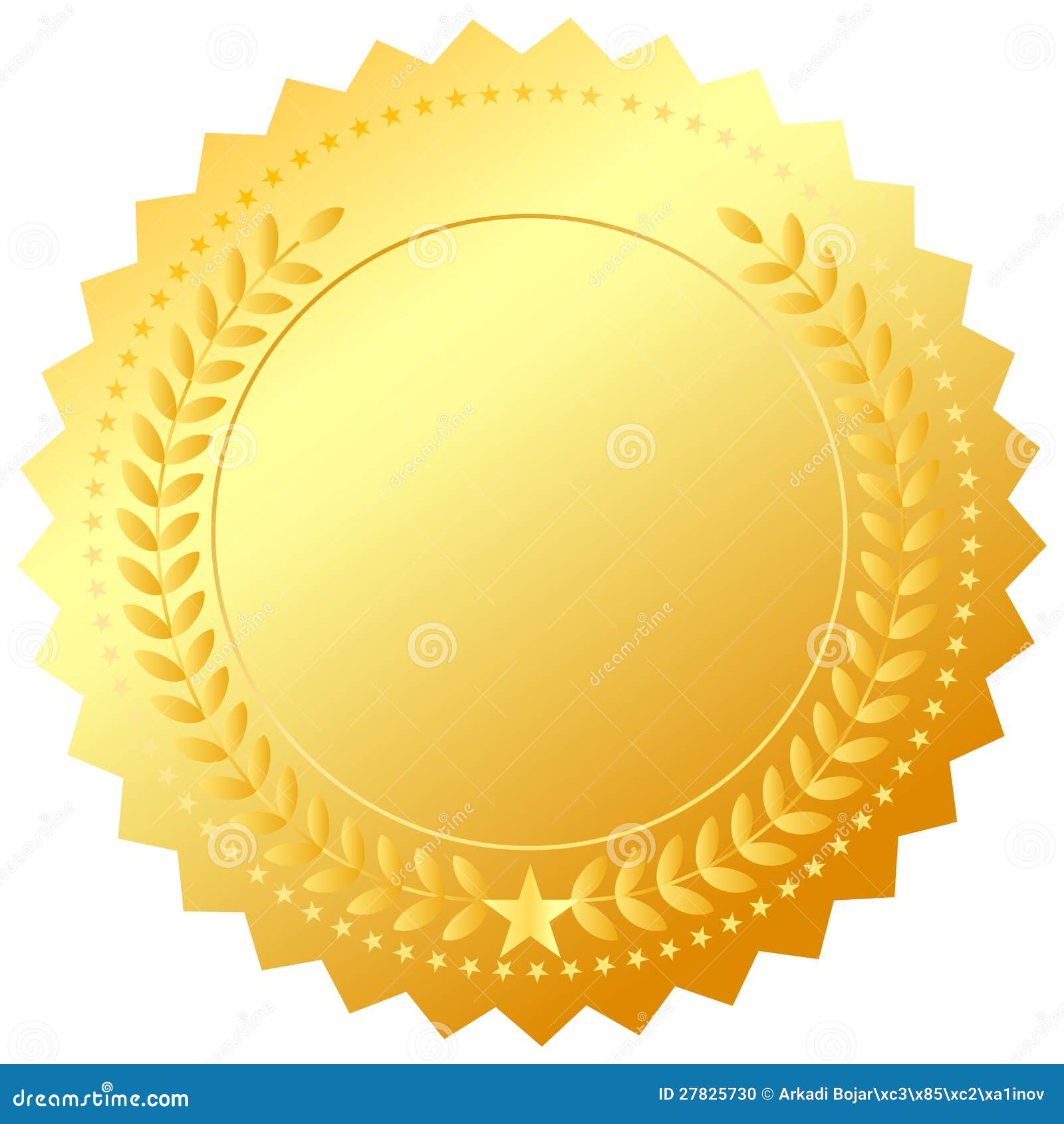 golden award medal