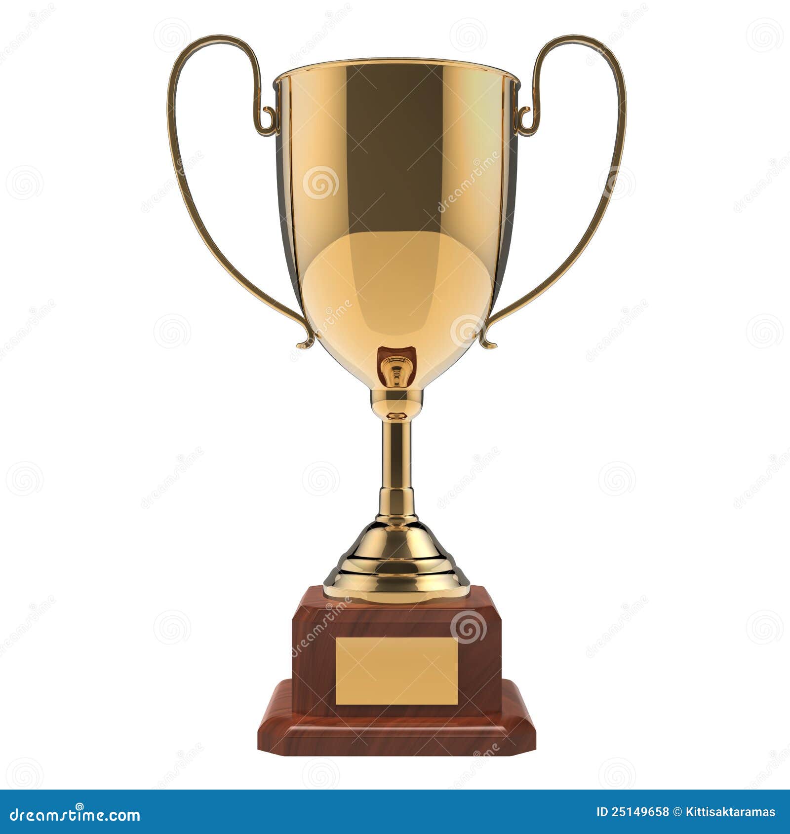 Golden award trophy. stock illustration. Illustration of celebration