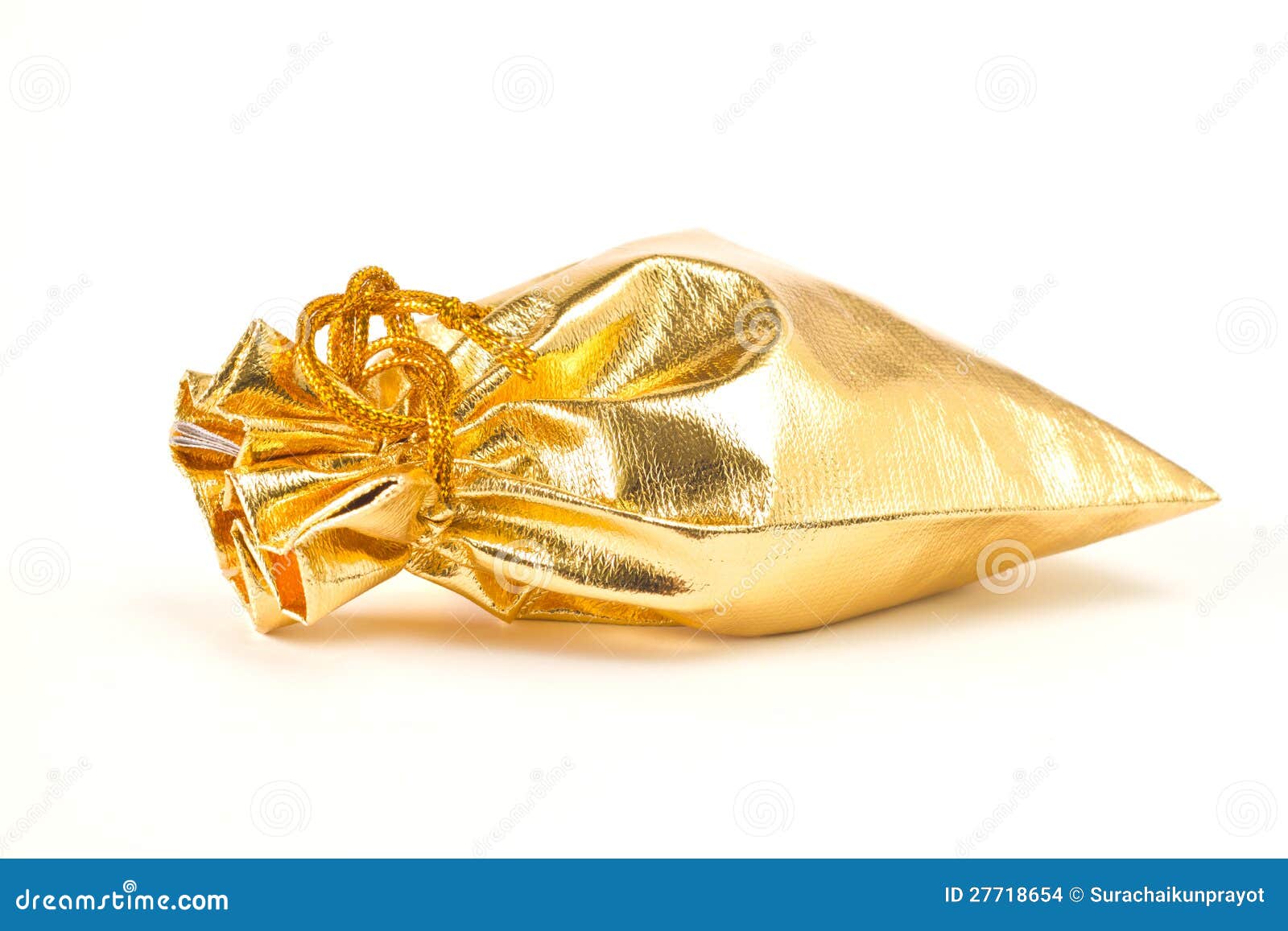 Golden bag stock photo. Image of money, material, full 27718654