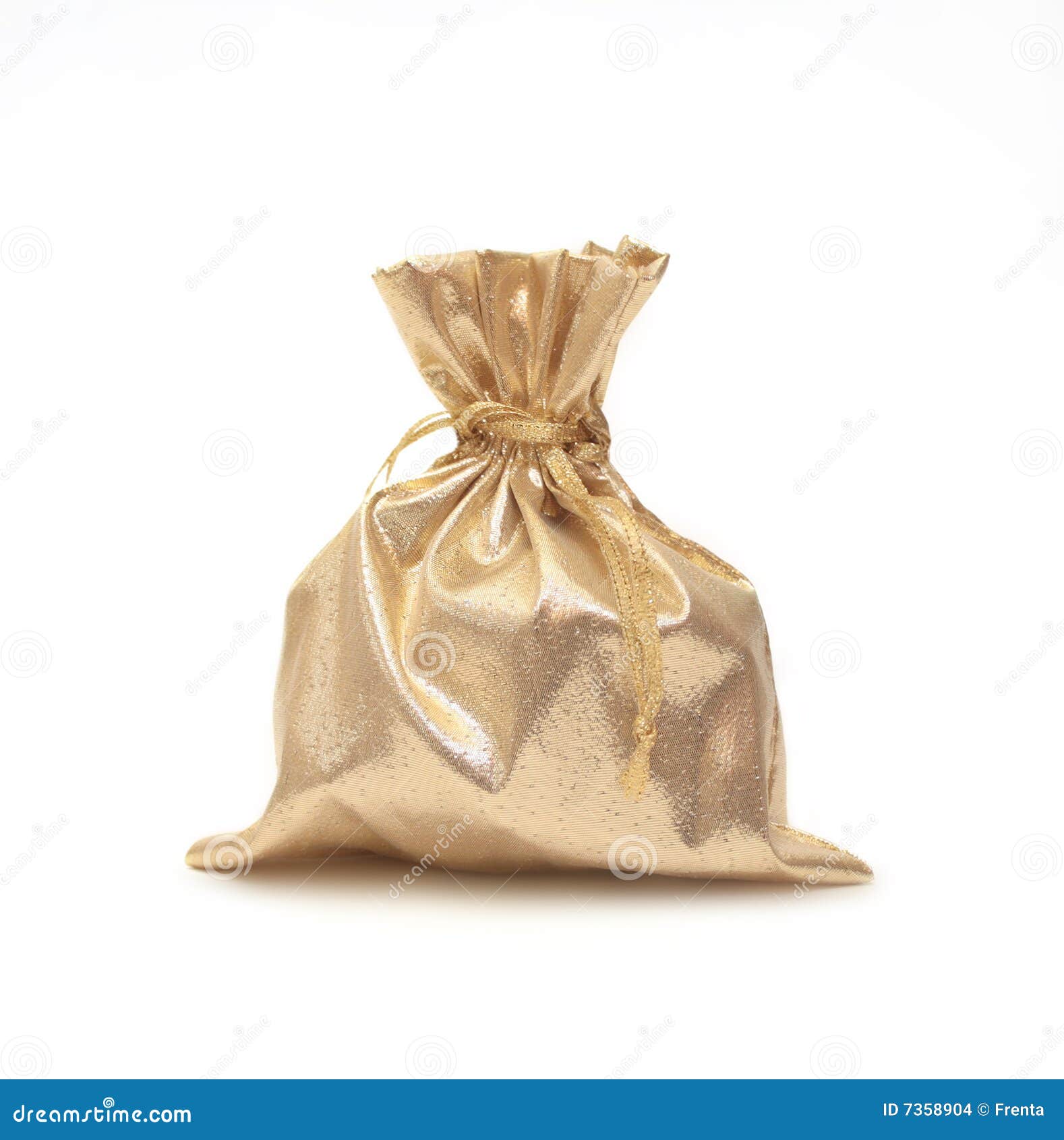 Golden bag stock photo. Image of success, riches, abundance 7358904
