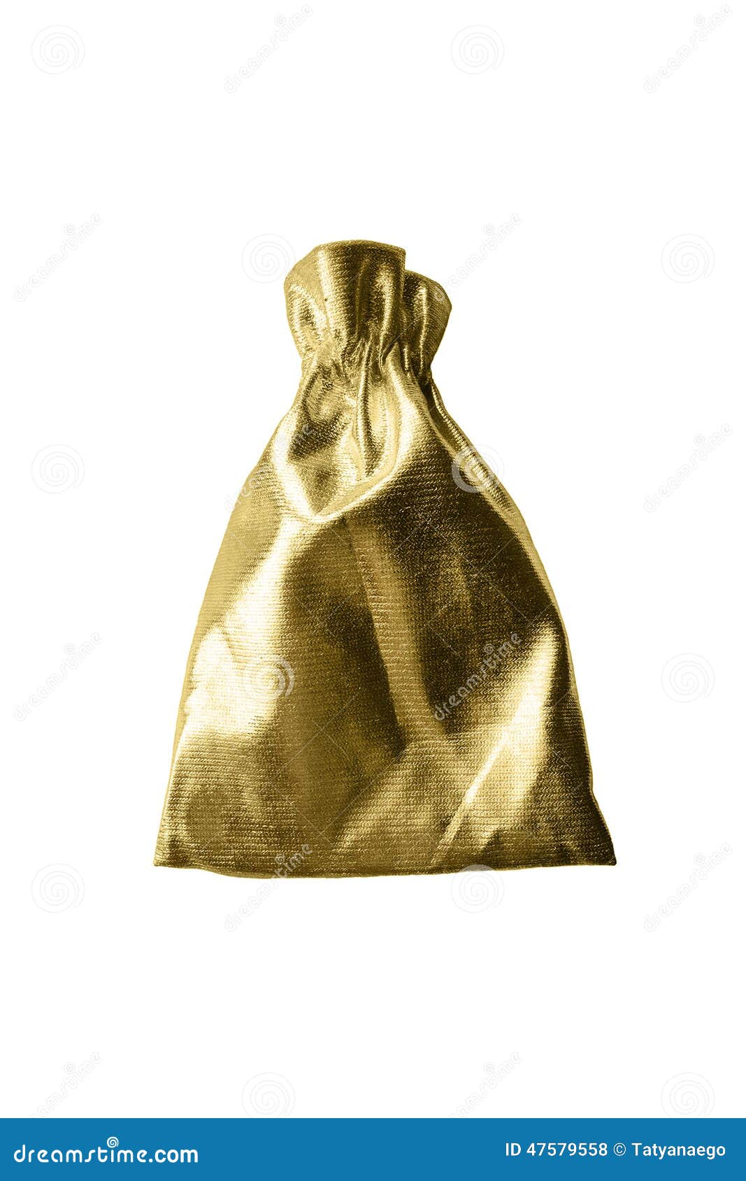 Golden bag stock photo. Image of cloth, knotted, fiber 47579558