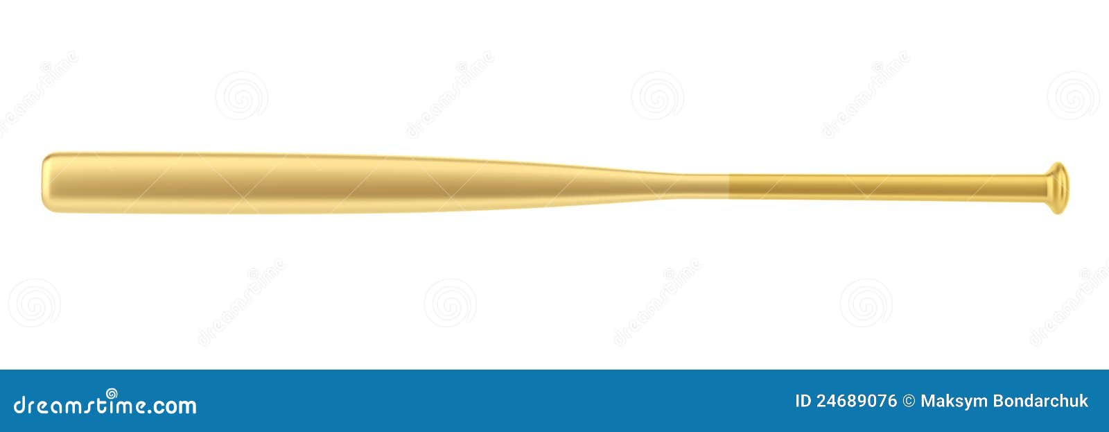 Golden Baseball Bat Isolated on White Stock Photo Image of equipment