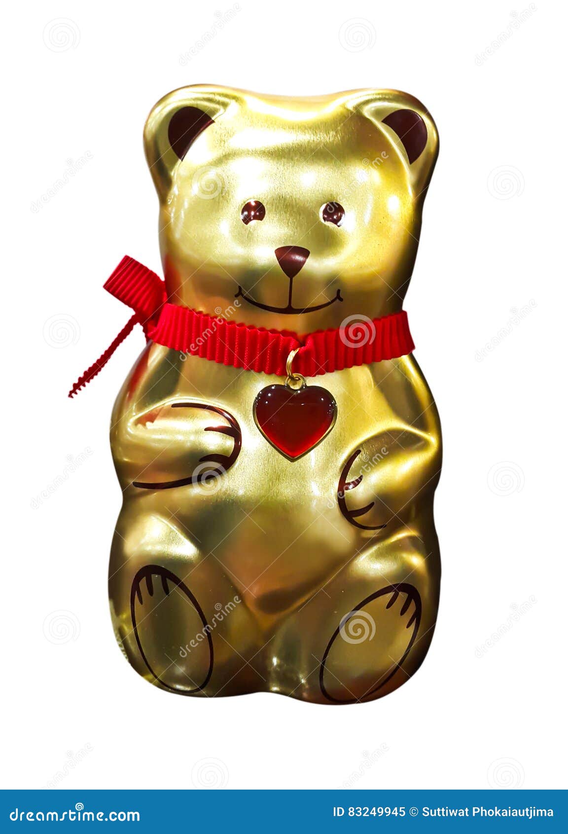 Golden Bear, Bull Figurines With Euro Coins Gold Bars On Fanned Stock