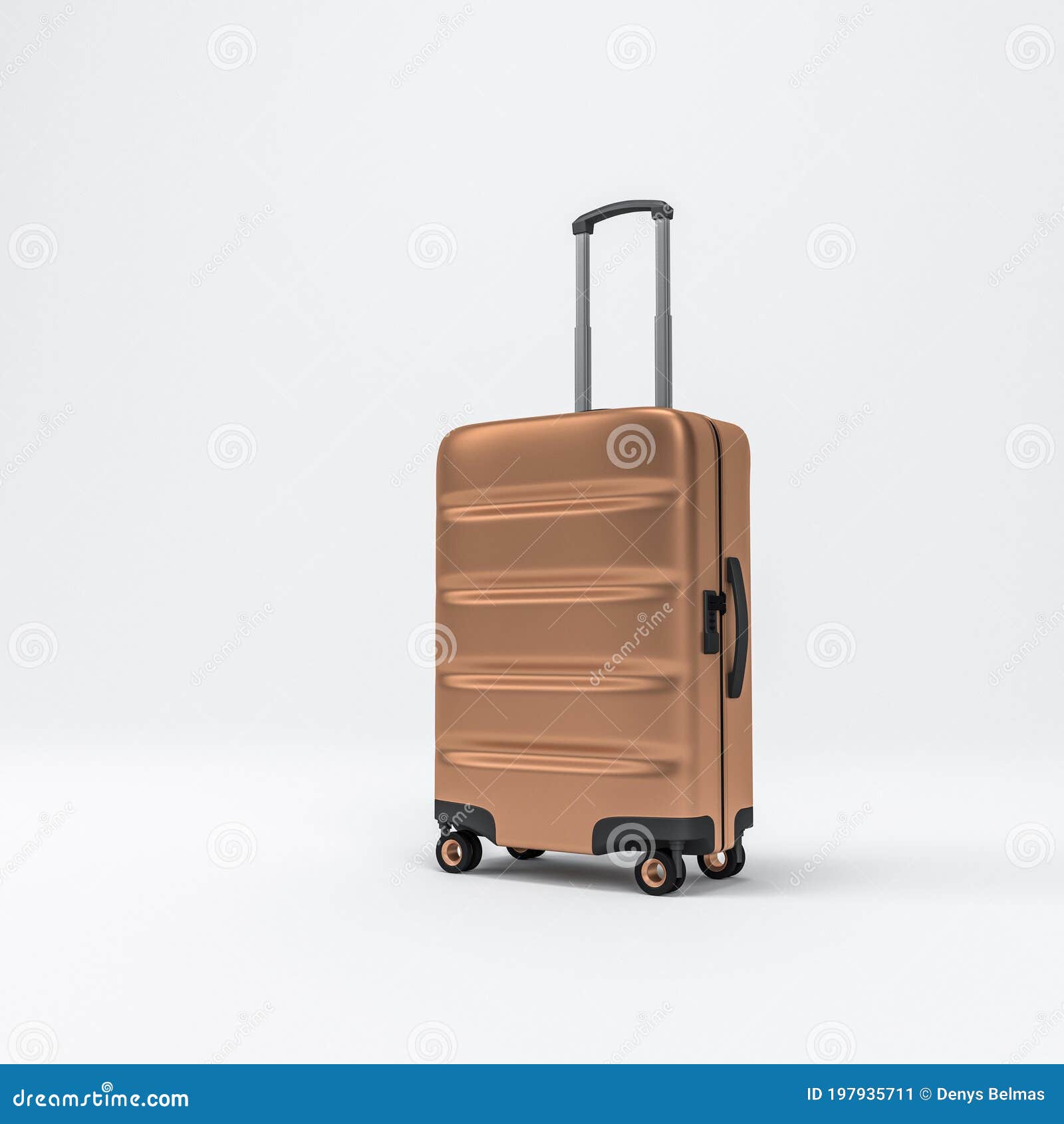 Golden Beige Luggage Mockup, Suitcase, Baggage Stock Illustration ...