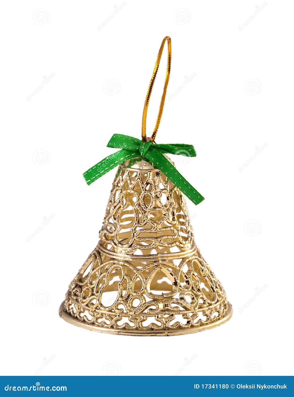 Golden bell stock photo. Image of golden, white, background 17341180