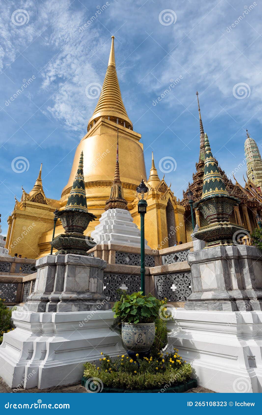 phra siratana chedi at grand palace in bangkok, thailand