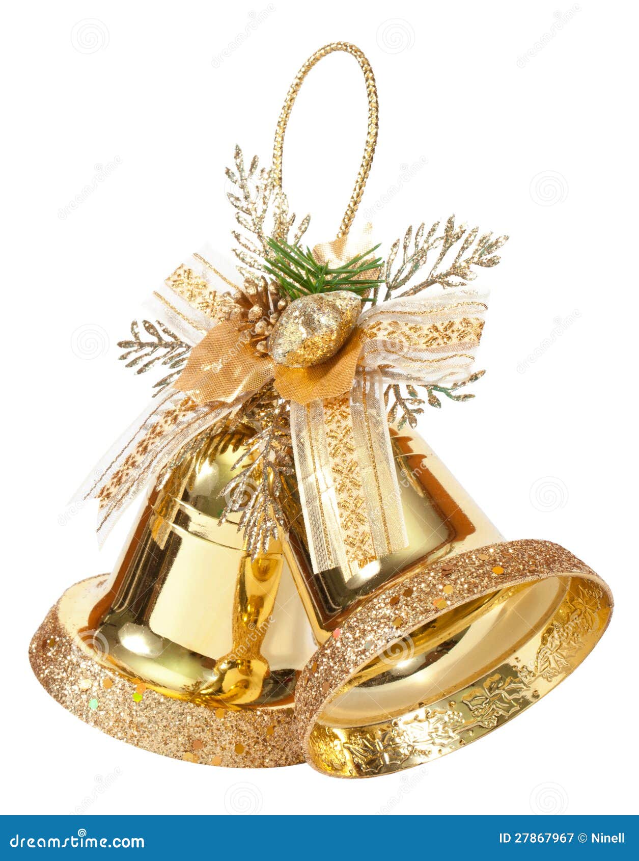 Golden bells stock image. Image of decoration, creative 27867967