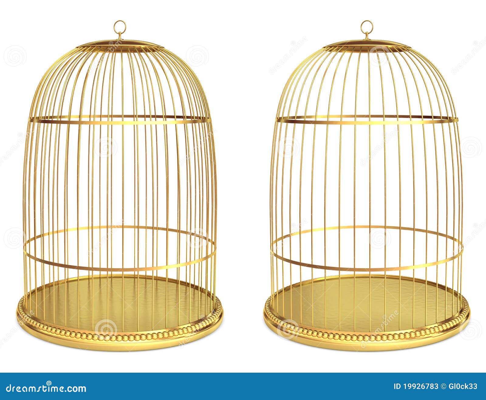 Golden birdcage stock illustration. Illustration of cell 19926783