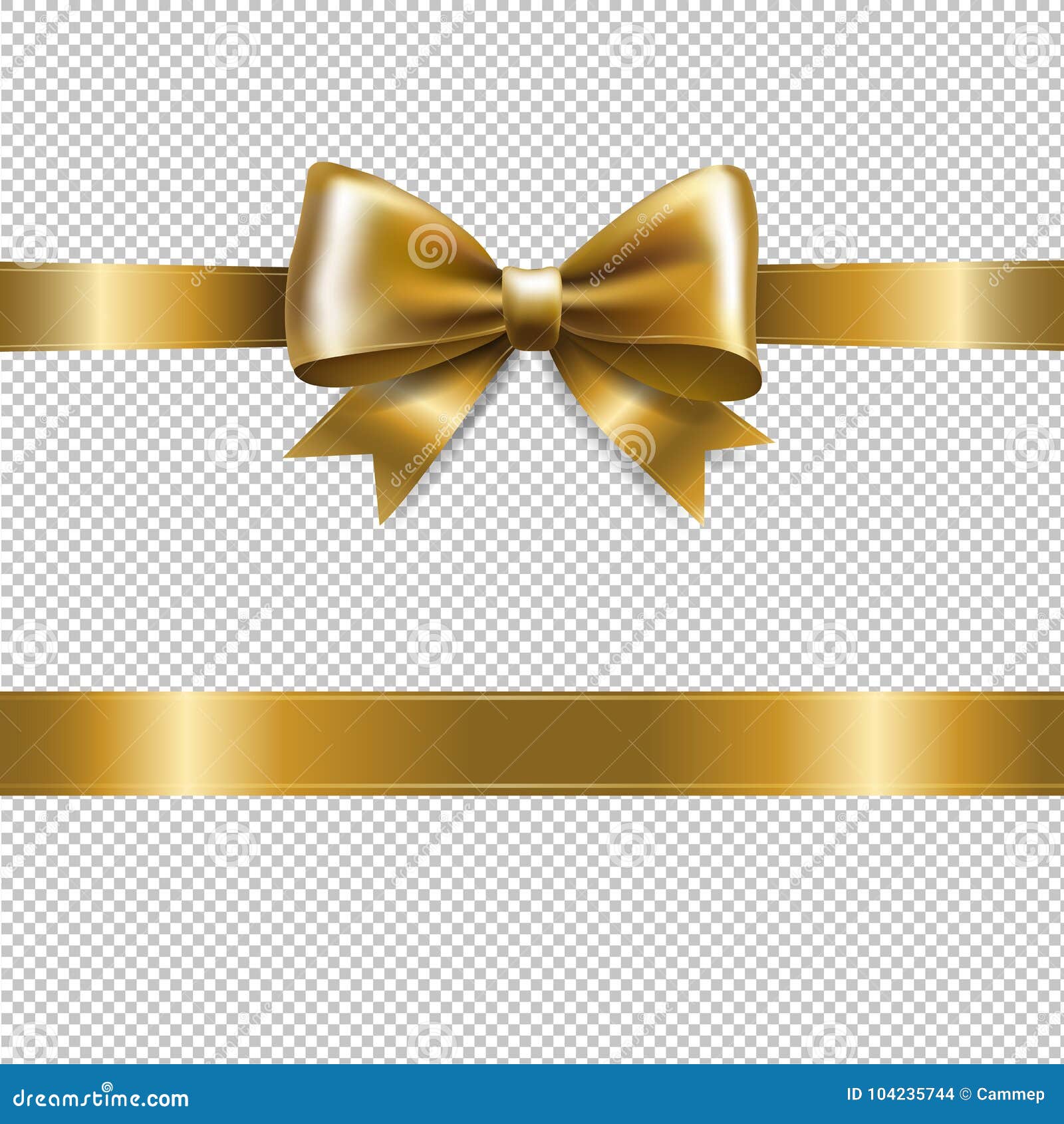 Background with gold bow Royalty Free Vector Image