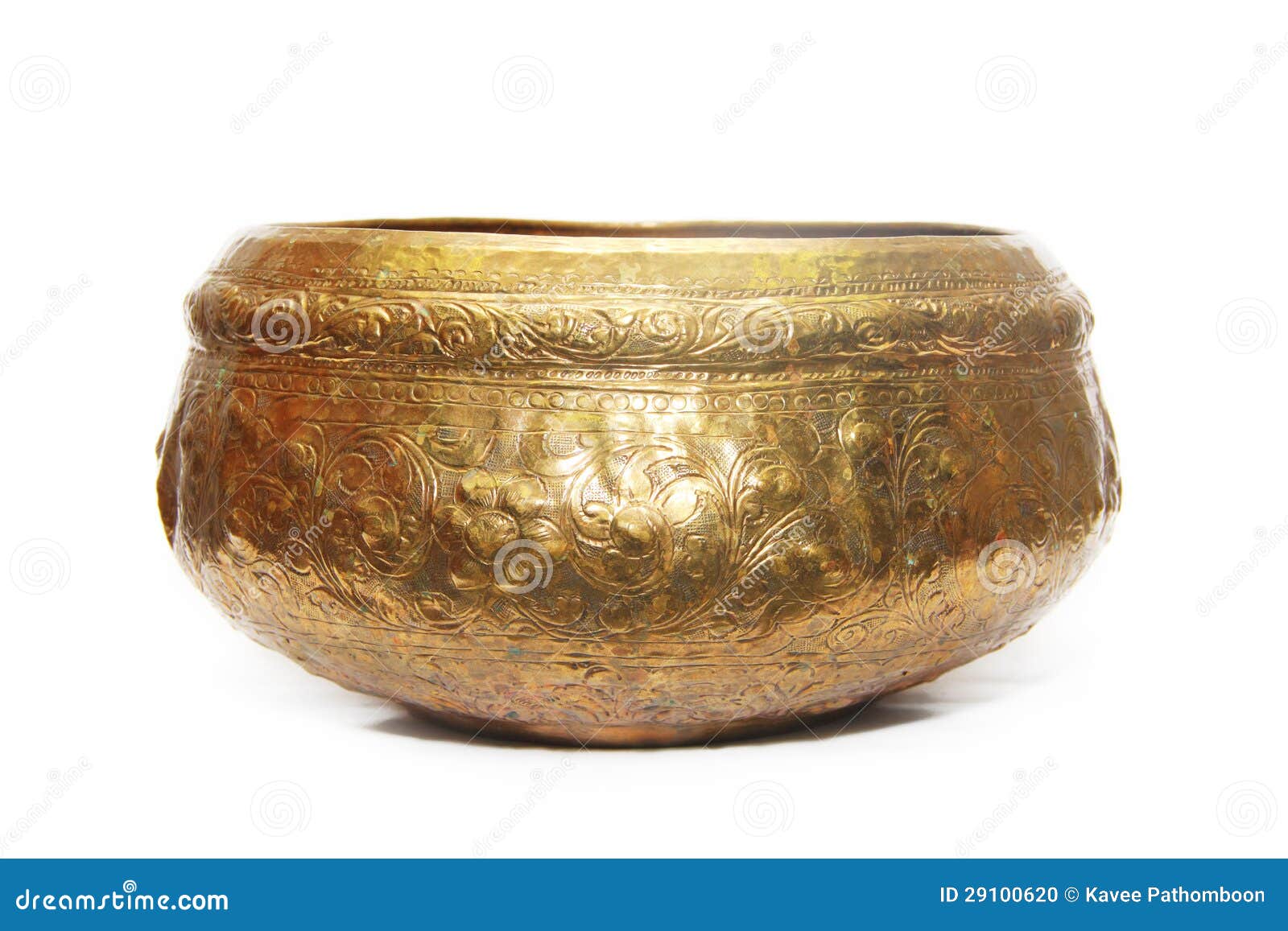 Golden bowl stock photo. Image of grunge, antique, metal 29100620