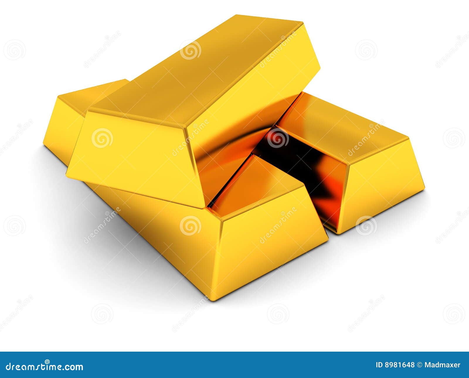 Golden bricks stock illustration. Illustration of object 8981648