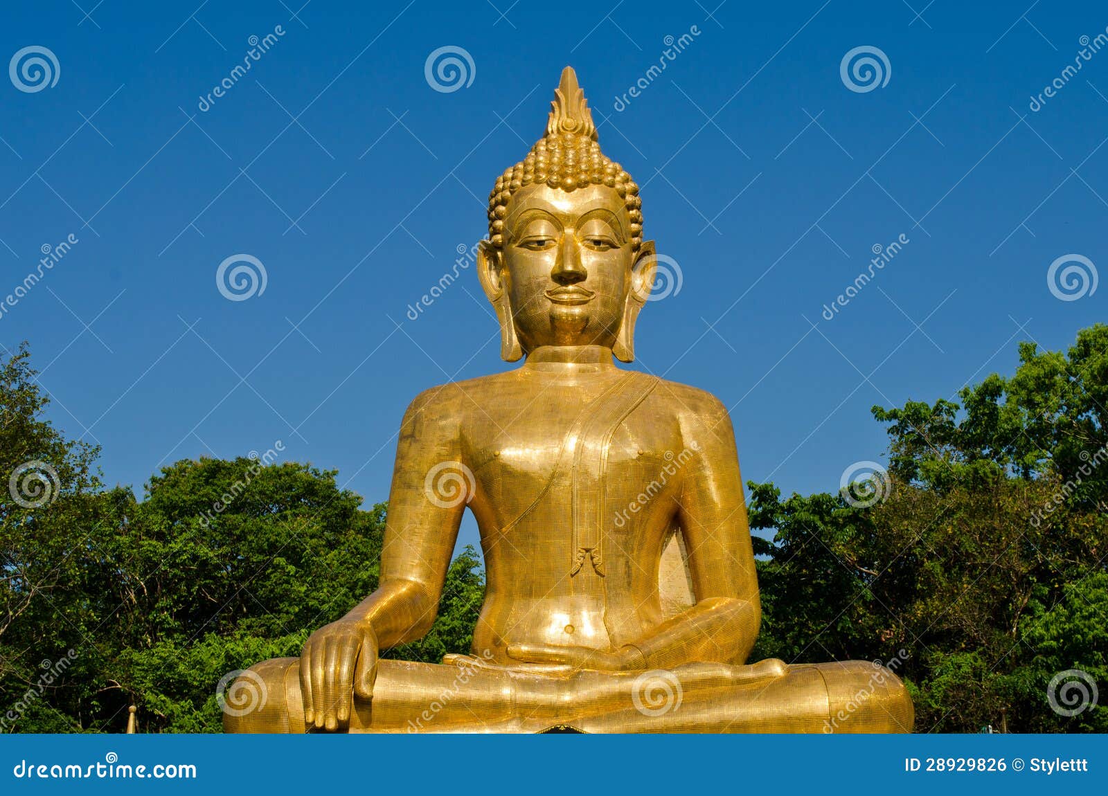 Golden Buddha Statue at Temple of Thailand Stock Photo Image of monk