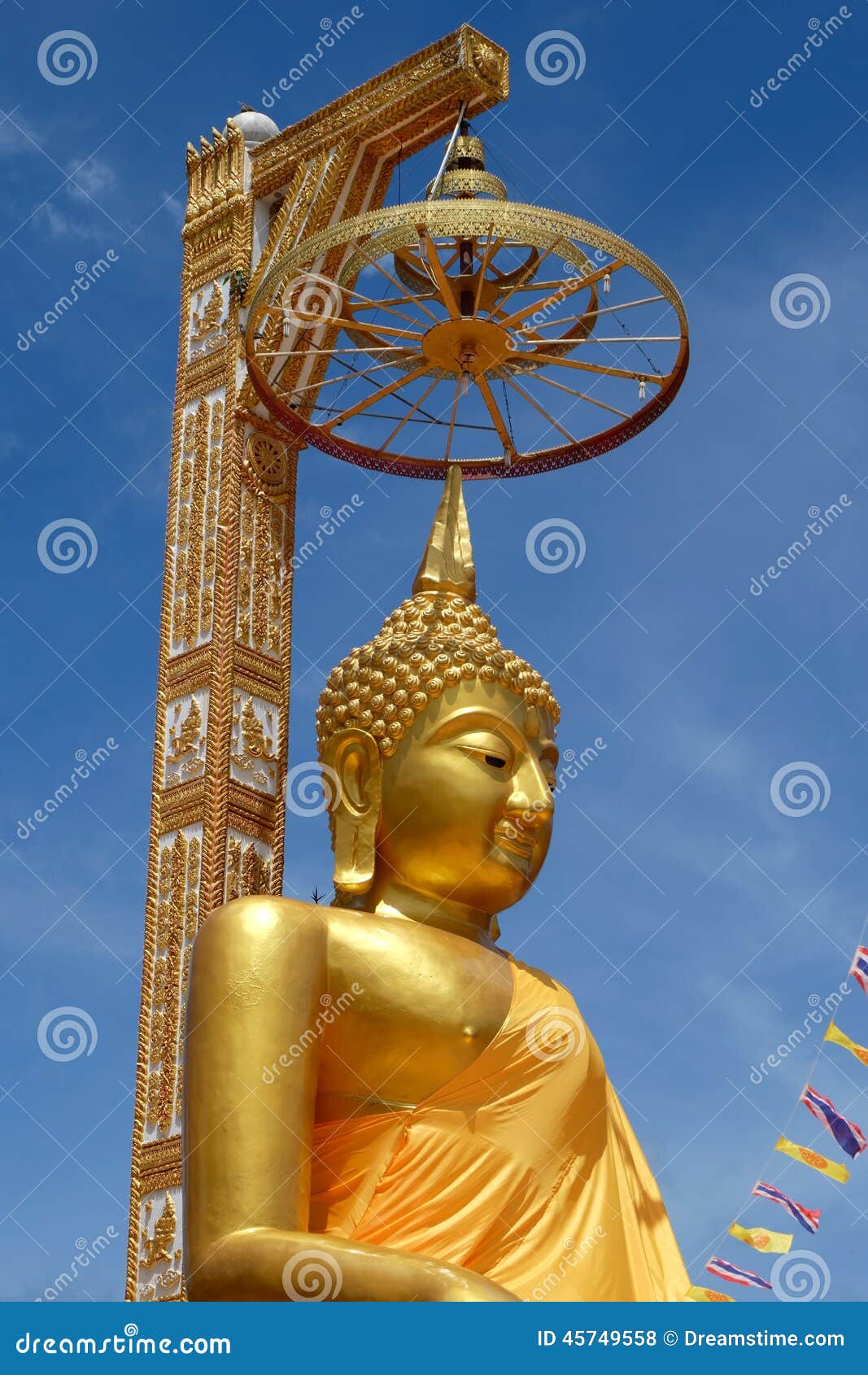 Golden buddha stature stock photo. Image of buddha, thailand - 45749558