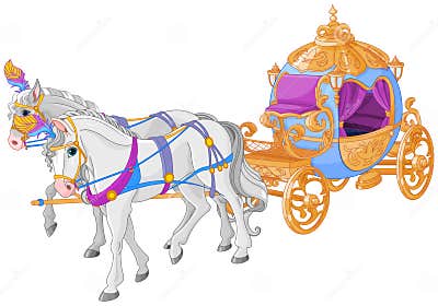 The Golden Carriage stock vector. Illustration of fairy - 90535832