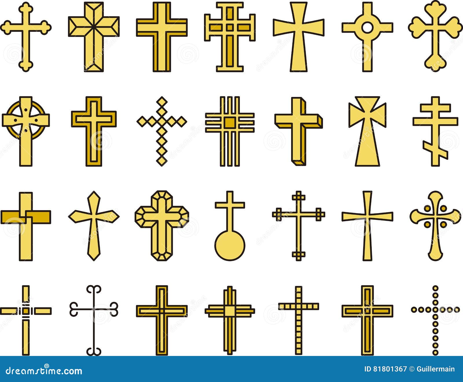 Католический протестантский и православный крест