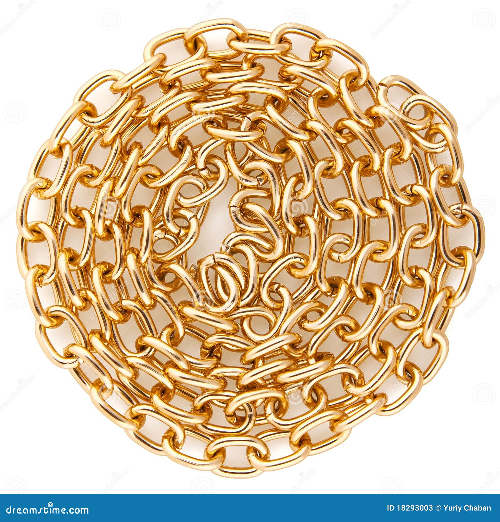 Gold lock in chain Royalty Free Vector Image - VectorStock