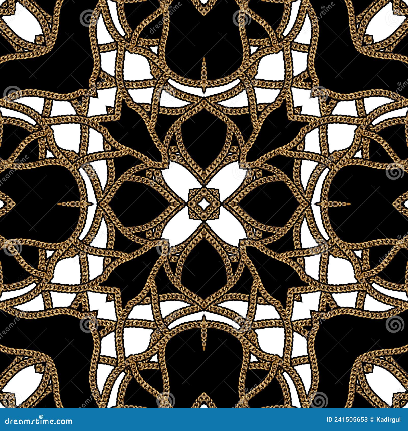 Golden chains background stock illustration. Illustration of jewelry