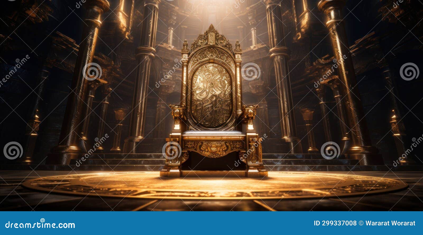 A Golden Chair in the Throne Room Stock Photo Image of indoor, decoration 299337008