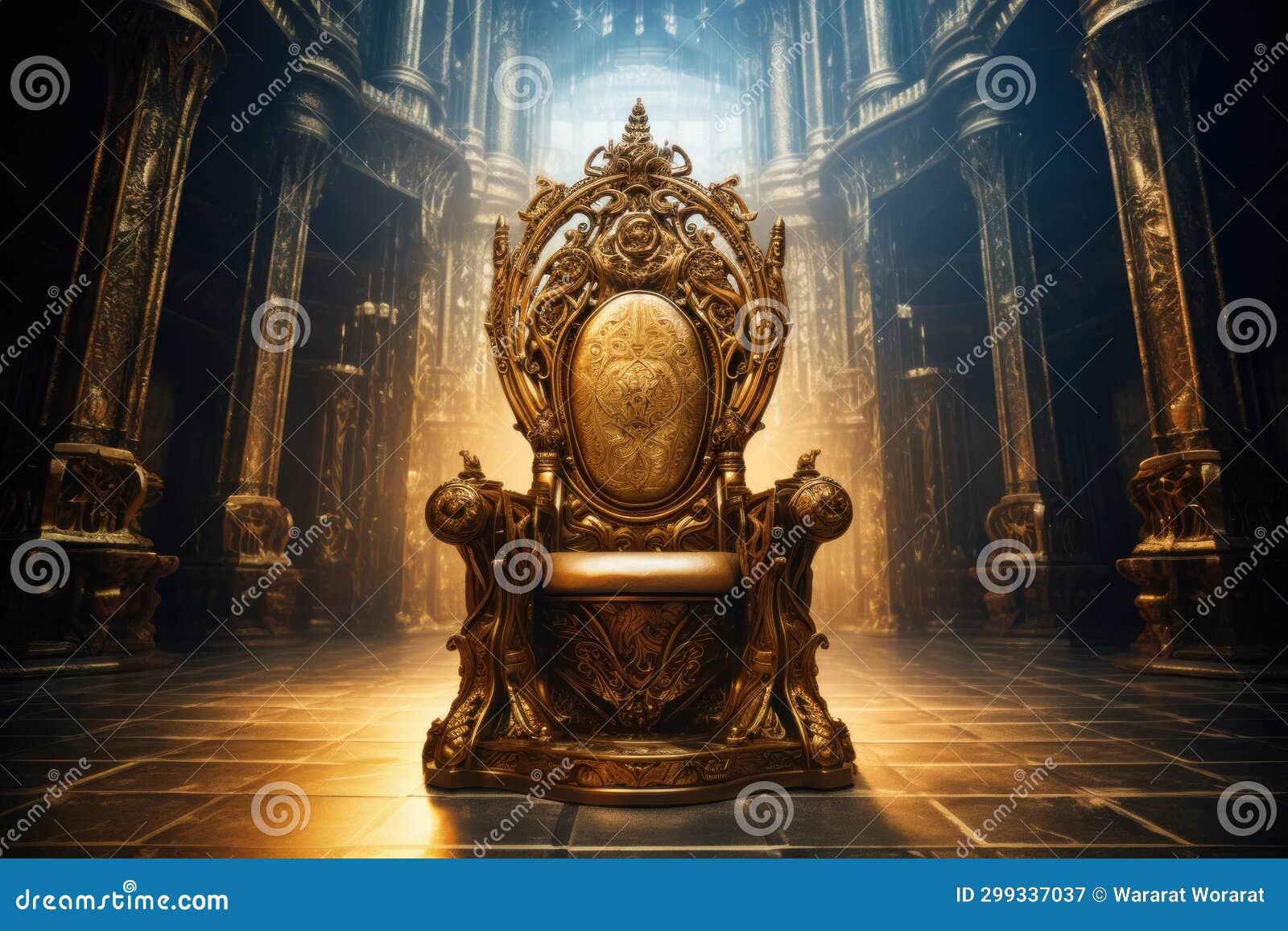 A Golden Chair in the Throne Room Stock Image Image of royals, ancient 299337037