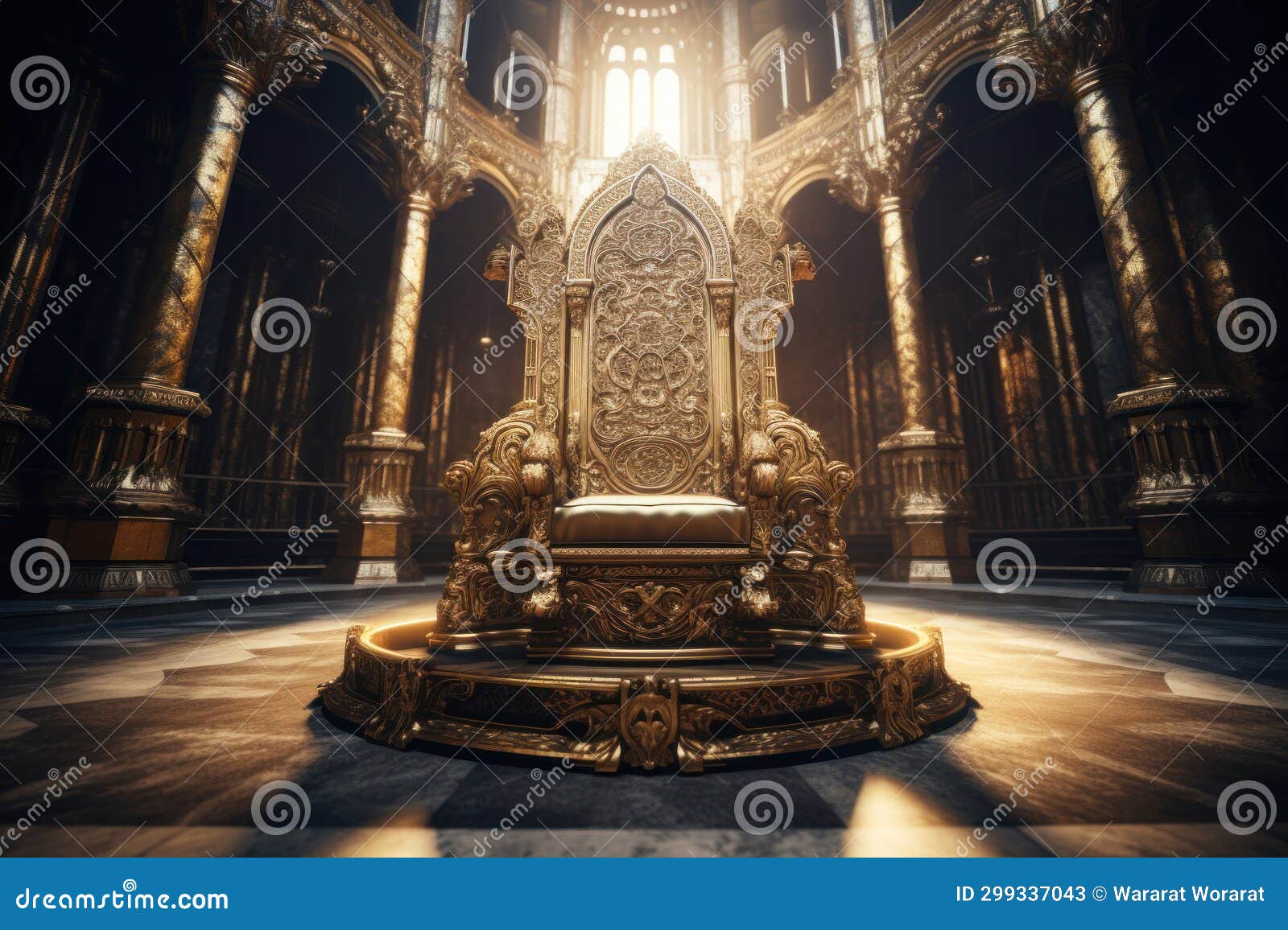 A Golden Chair in the Throne Room Stock Image Image of king, background 299337043