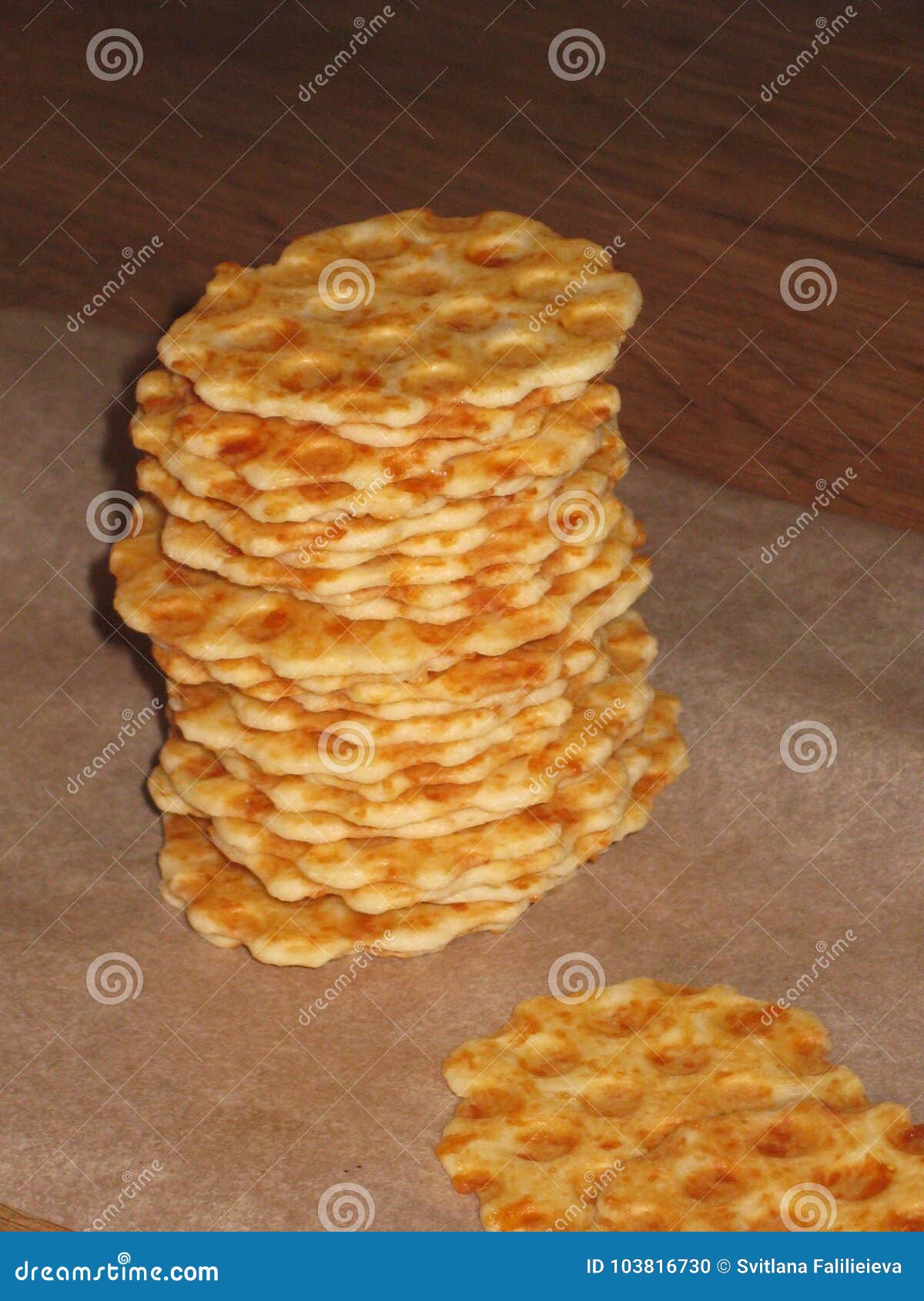 Golden cheese cracker stock photo. Image of baking, home 103816730