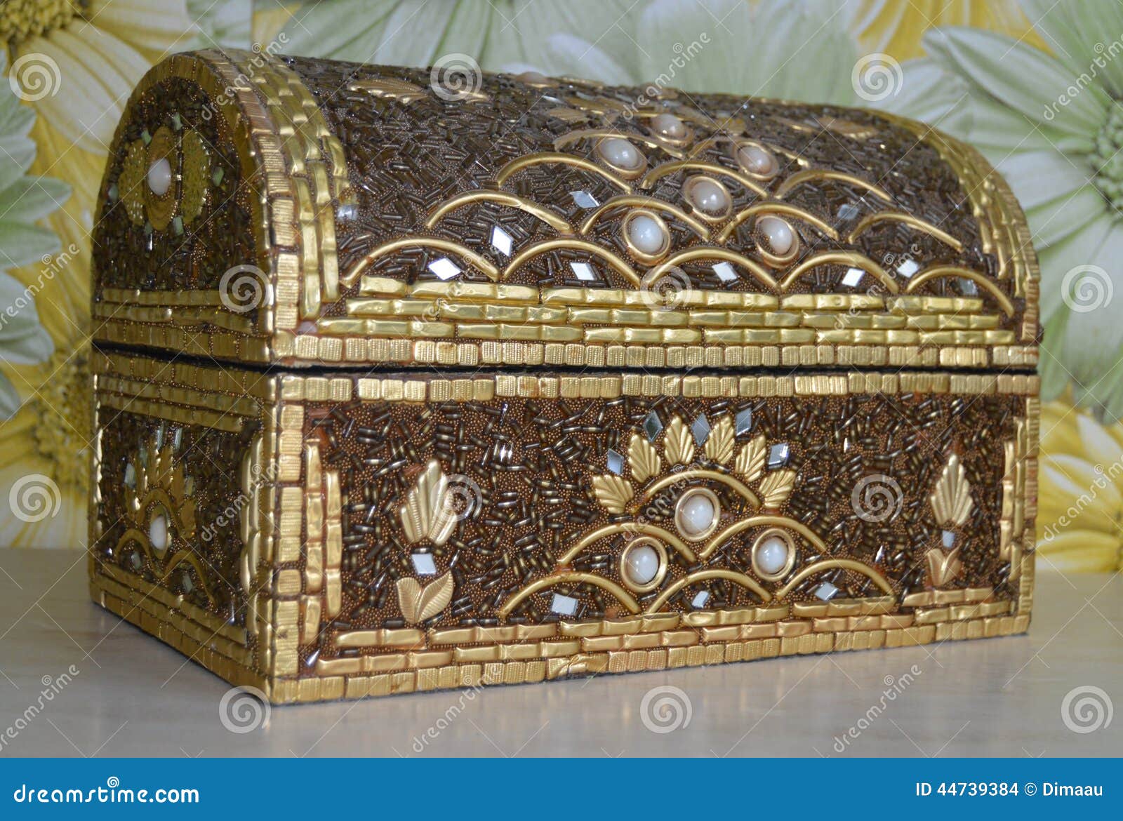 antique golden chest isolated on white Stock Photo - Alamy