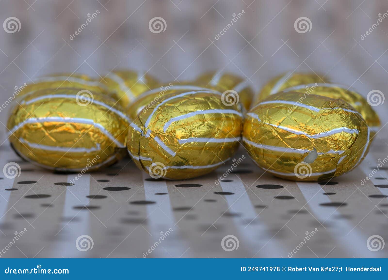 Golden Chocolate Eggs at Amsterdam the Netherlands 2732022 Stock