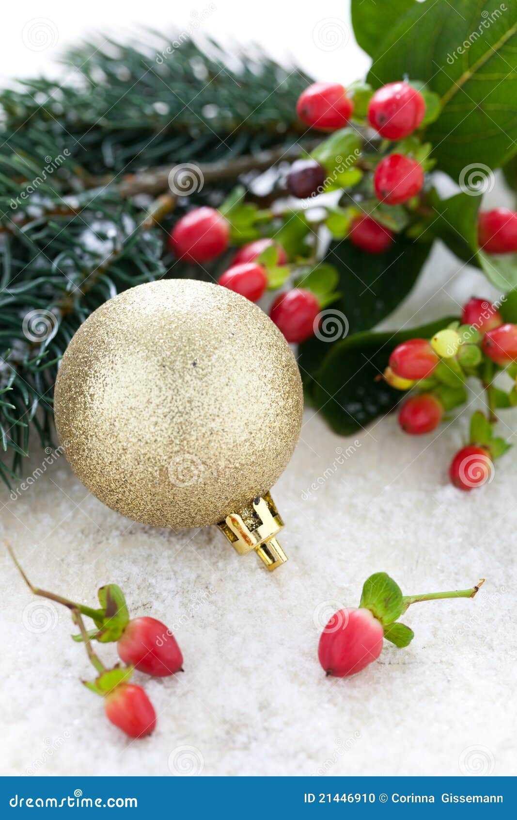 Golden christmas ball stock photo. Image of advent, star - 21446910