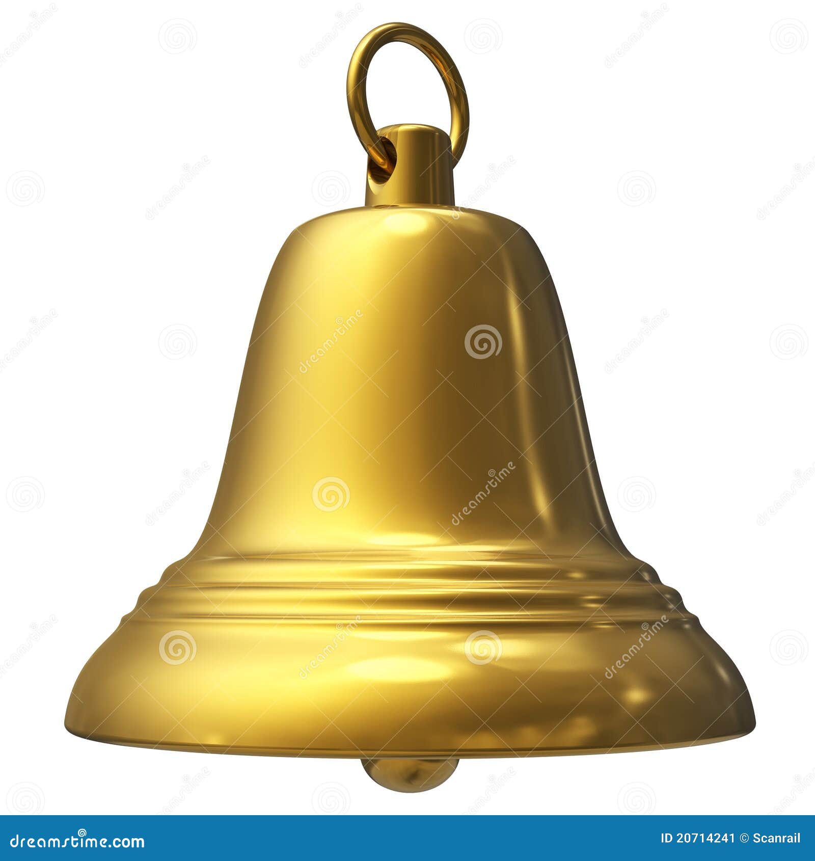 Small Bell Isolated On White Background. Stock Photo, Picture and Royalty  Free Image. Image 65807827.