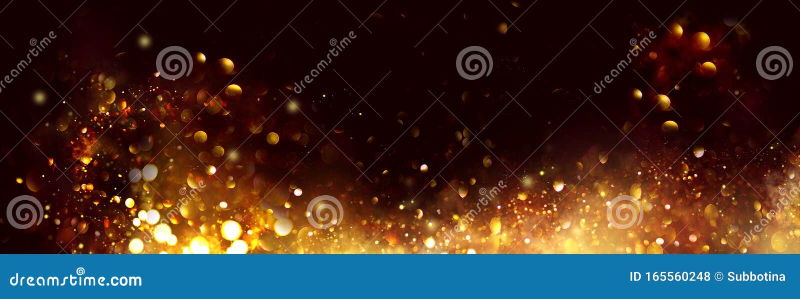 golden christmas and new year glittering stars swirl on black bokeh background, backdrop with sparkling golden stars