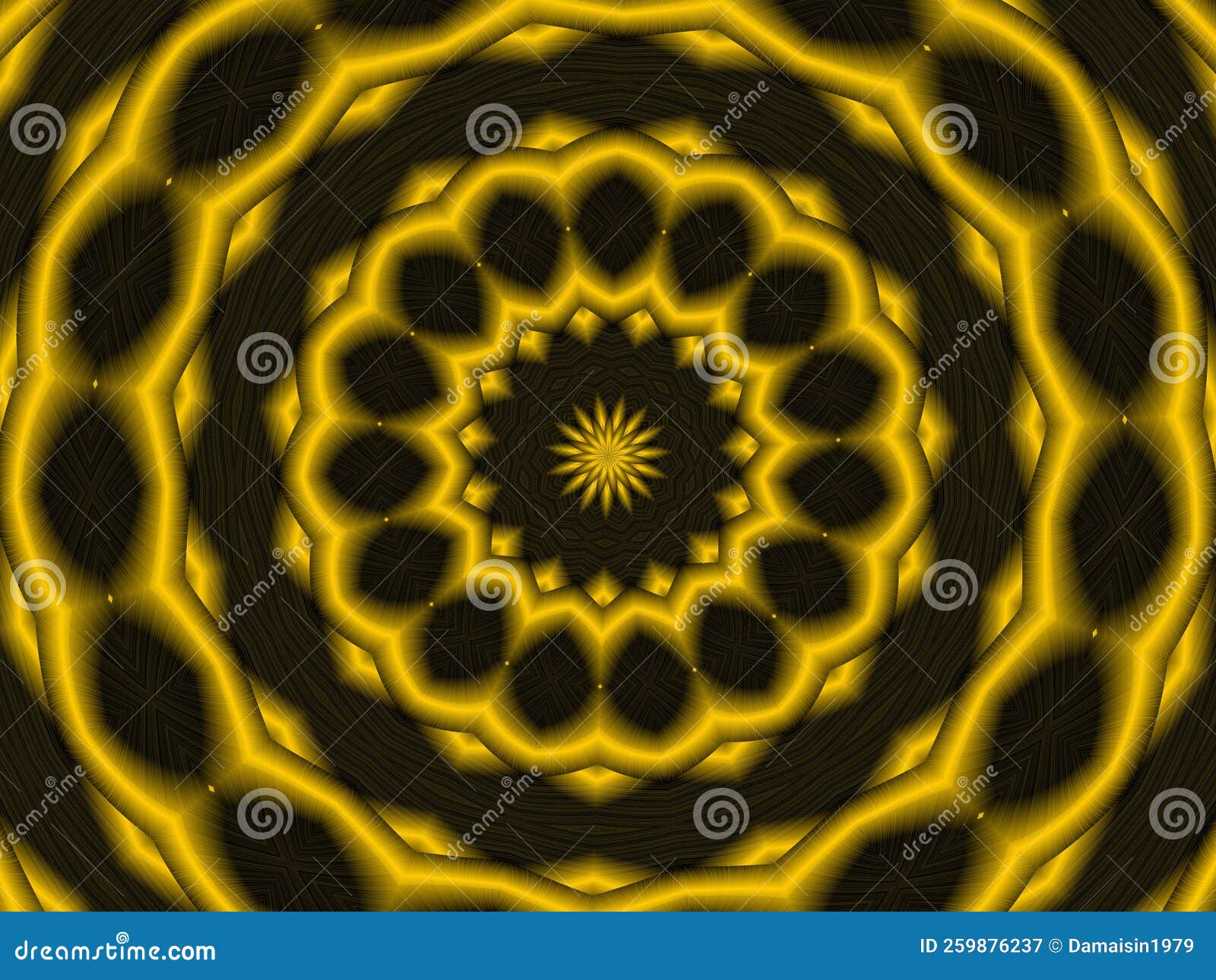golden circles diamond fractal background, abstract texture, graphics