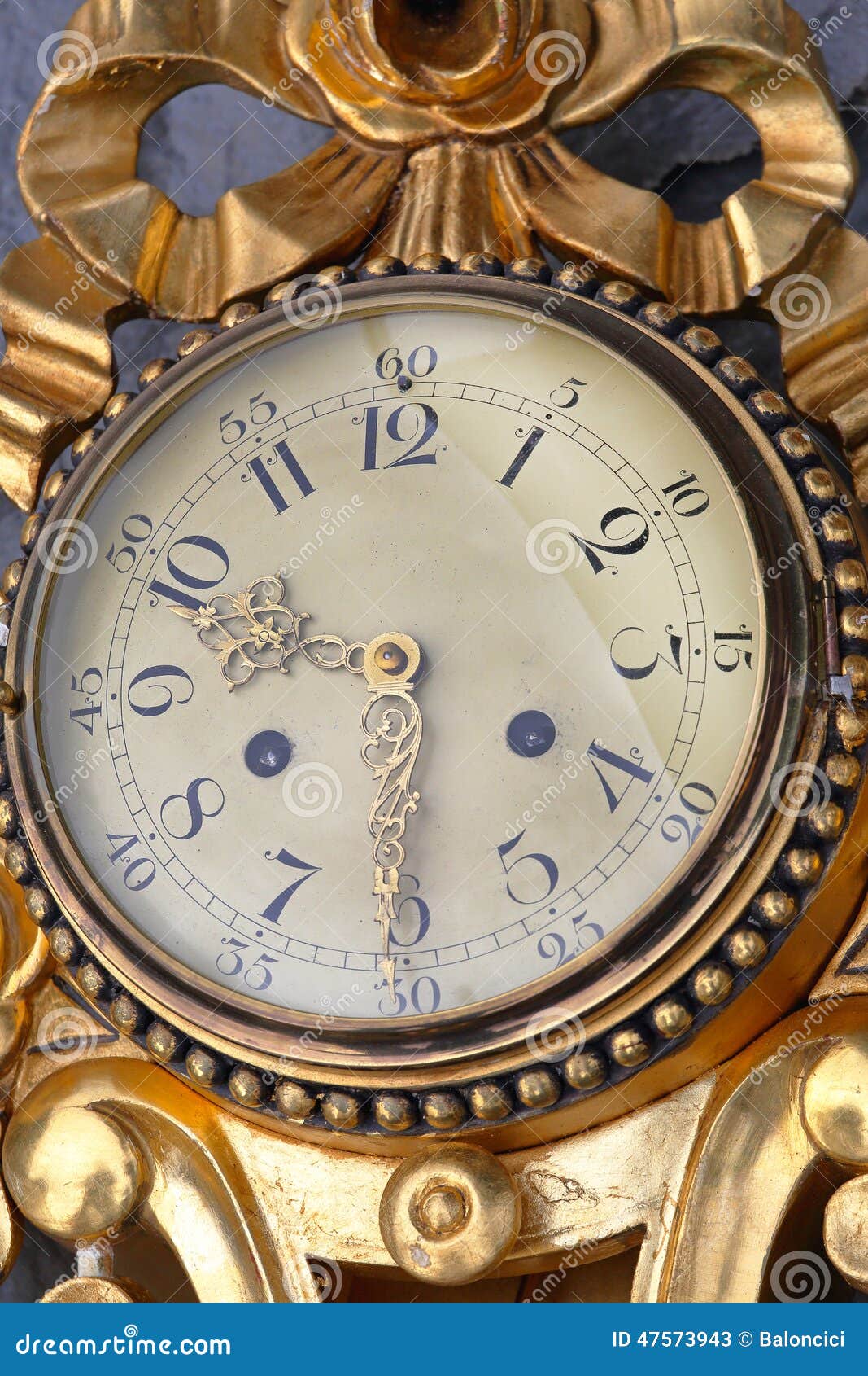 Golden clock stock image. Image of golden, vintage, luxury 47573943
