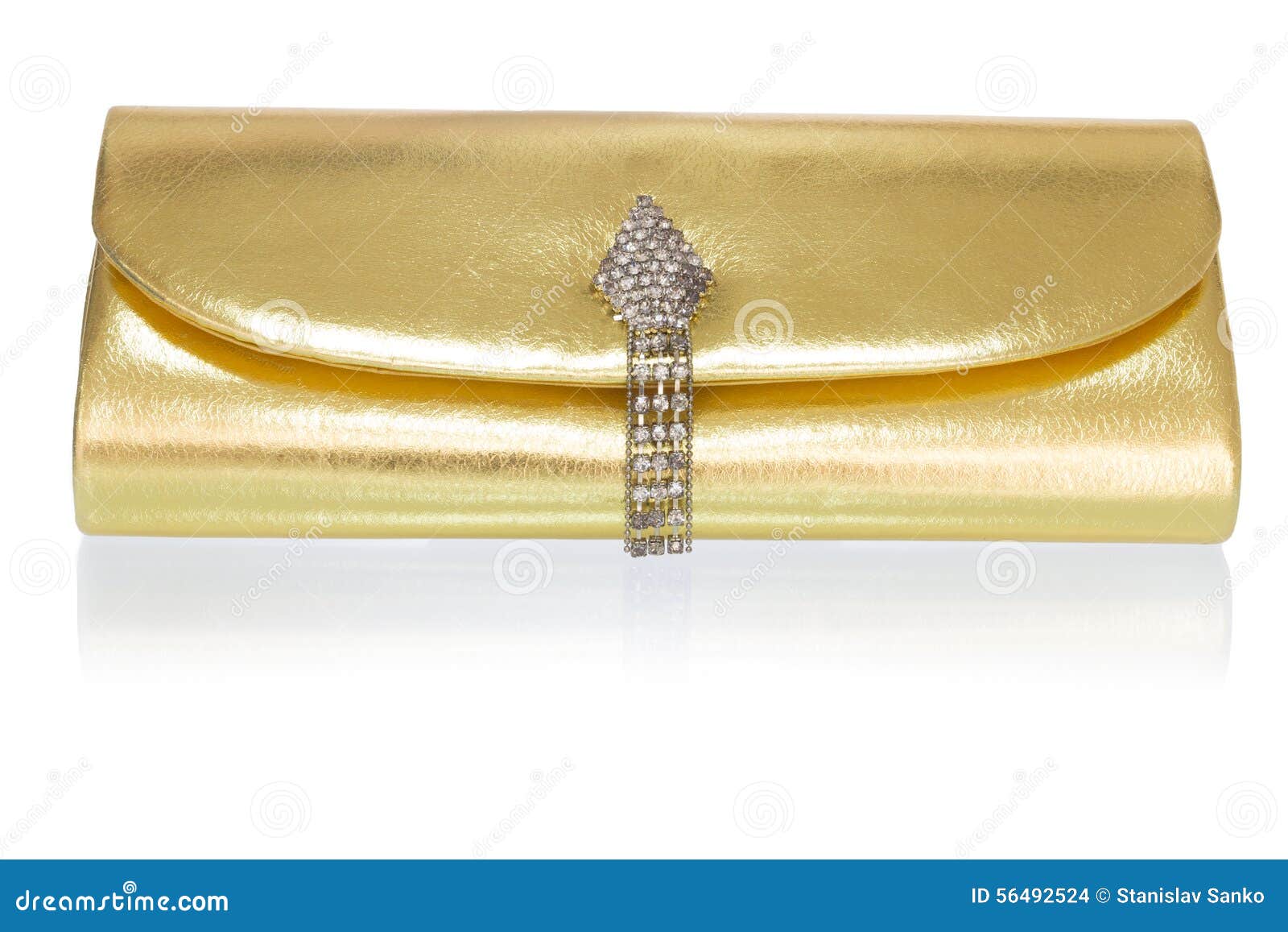 Golden Clutch, Closeup, on a White Stock Photo Image of female, lady