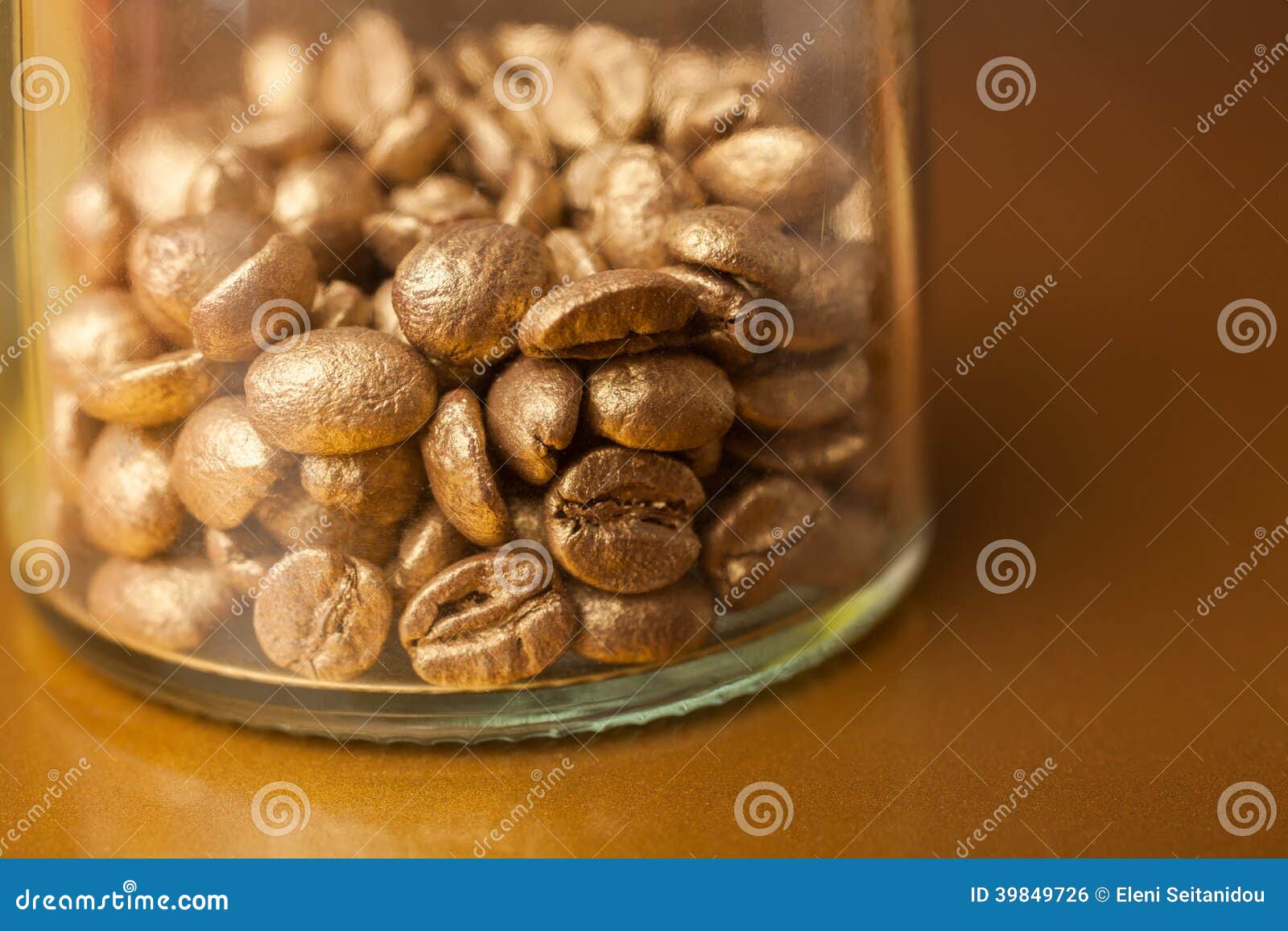 Golden coffee beans stock photo. Image of black, roasted 39849726