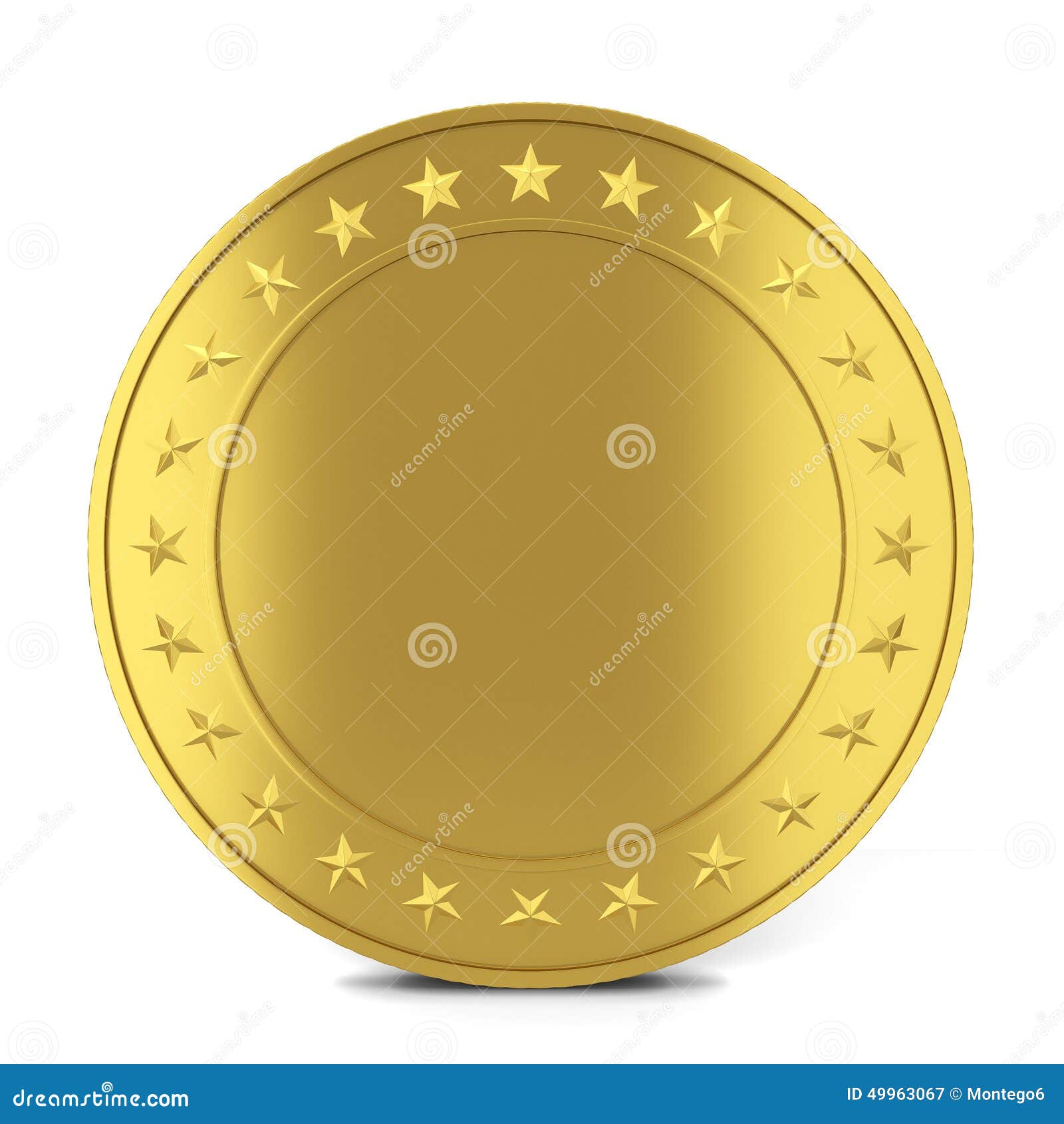 Golden coin stock illustration. Illustration of reflection - 49963067
