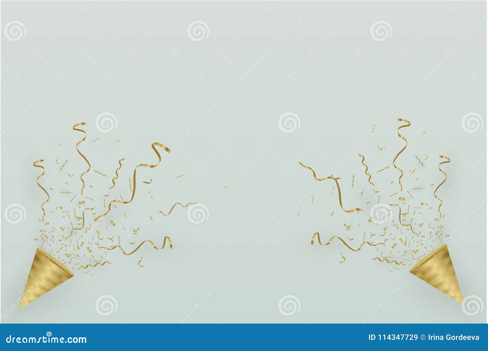 Download Golden Confetti Isolated Cellular Background Festive Vector Illustration Tiny Confetti With Ribbon