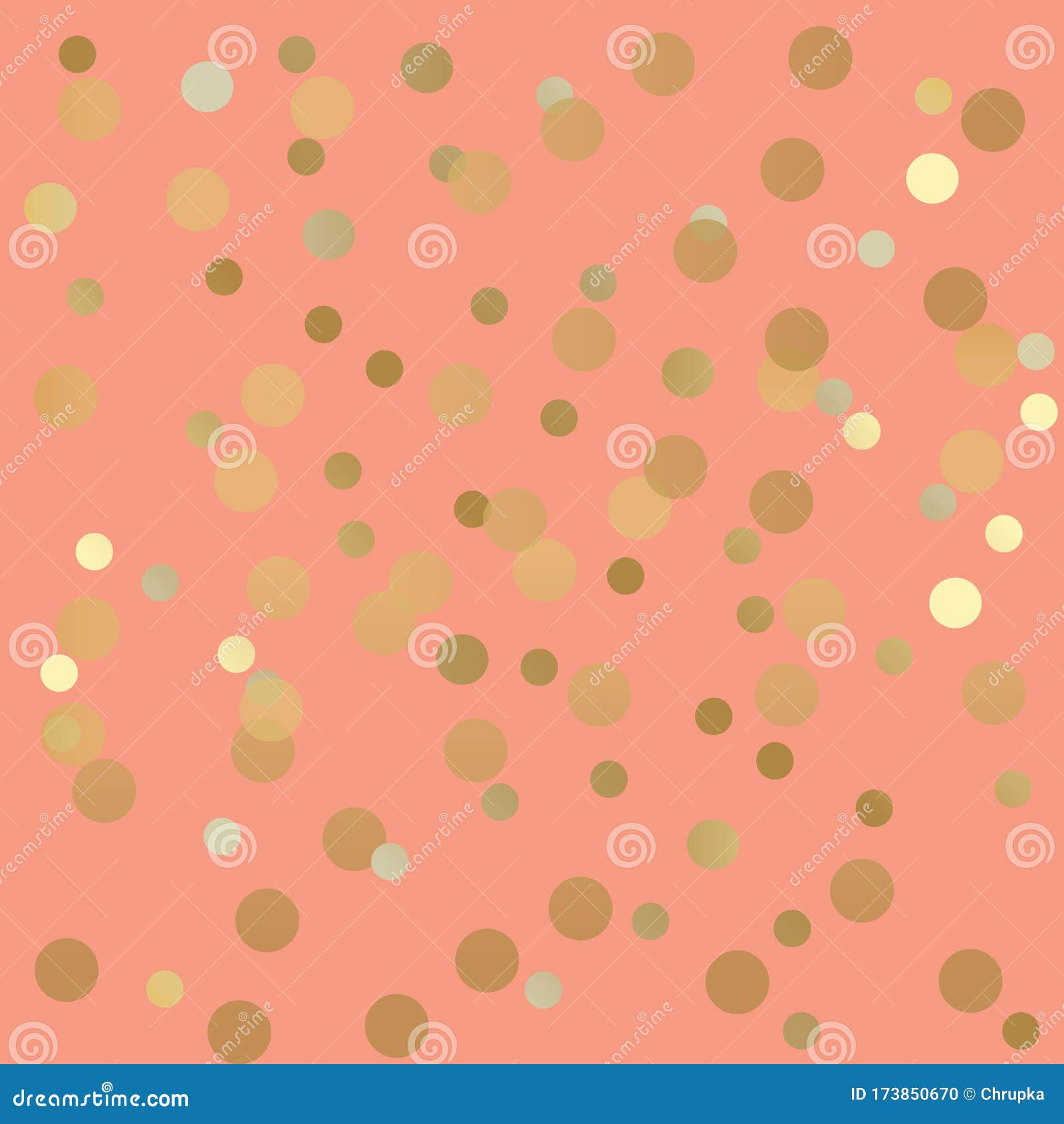 Golden Coral Dots Background Stock Vector Illustration of business