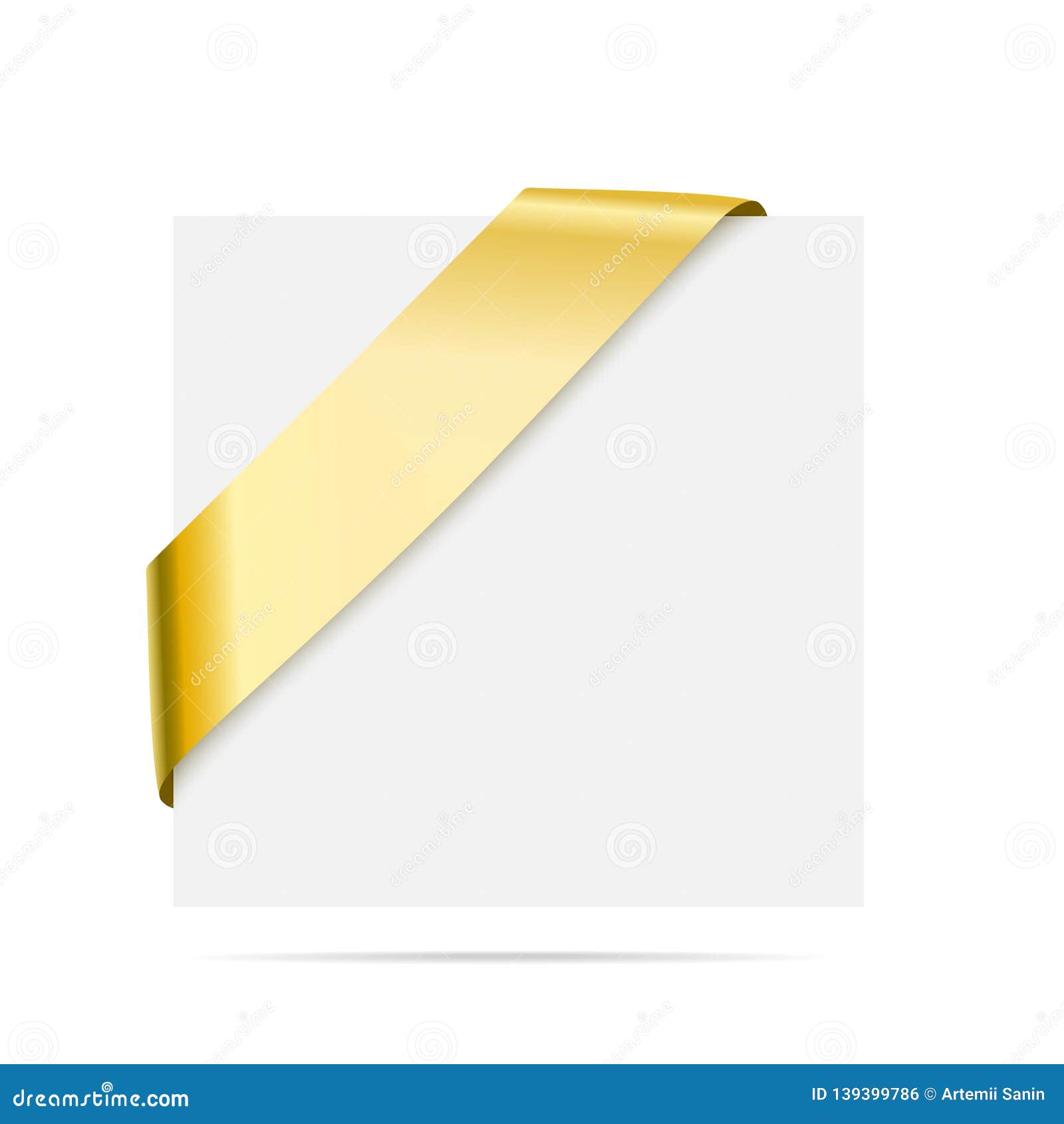 Golden Corner Ribbon - Vector Design Element for Design Stock Vector ...