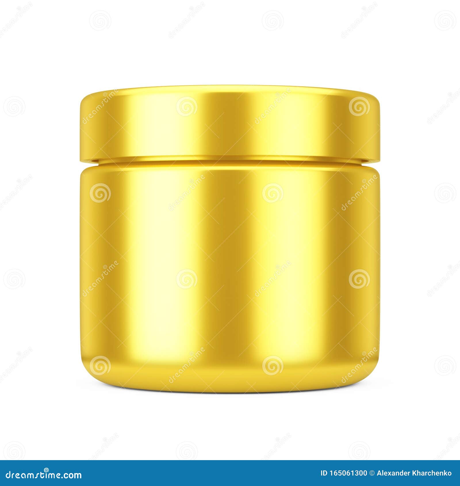Download Golden Cosmetic Jar With Lid For Cream Or Gel Mockup 3d Rendering Stock Illustration Illustration Of Cosmetic Isolated 165061300