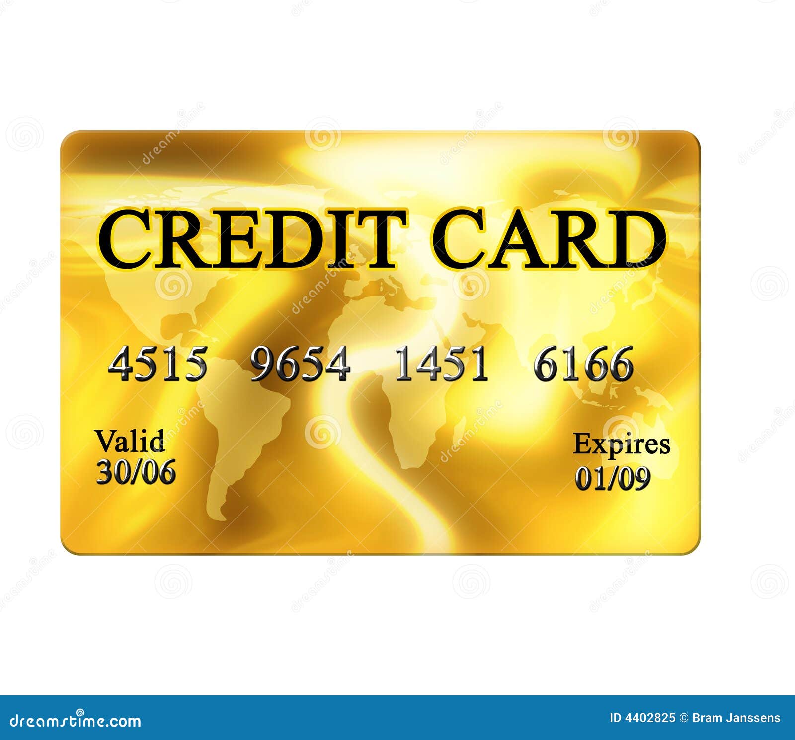 Golden credit card stock illustration. Illustration of consumer 4402825