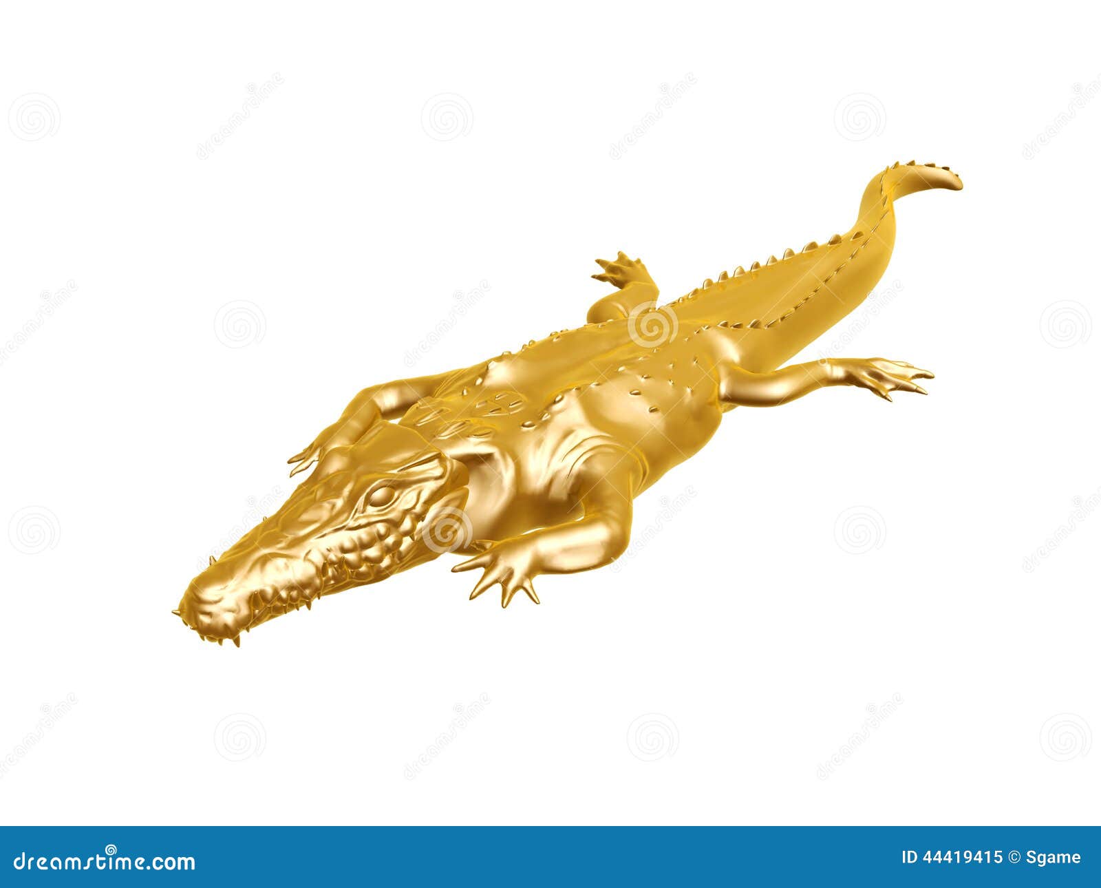 Golden crocodile stock image. Image of carnivore, power 44419415